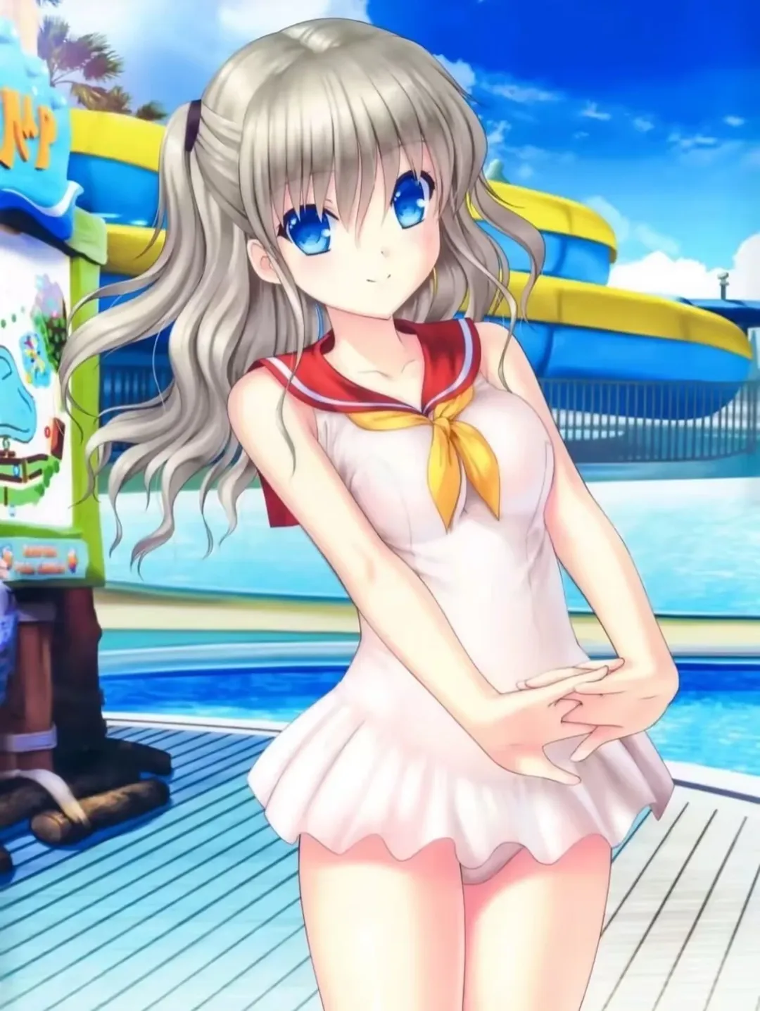 泳装cosplay, 二次元分享, 夏日外景, 友利奈绪cos, Charlotte - 第6张