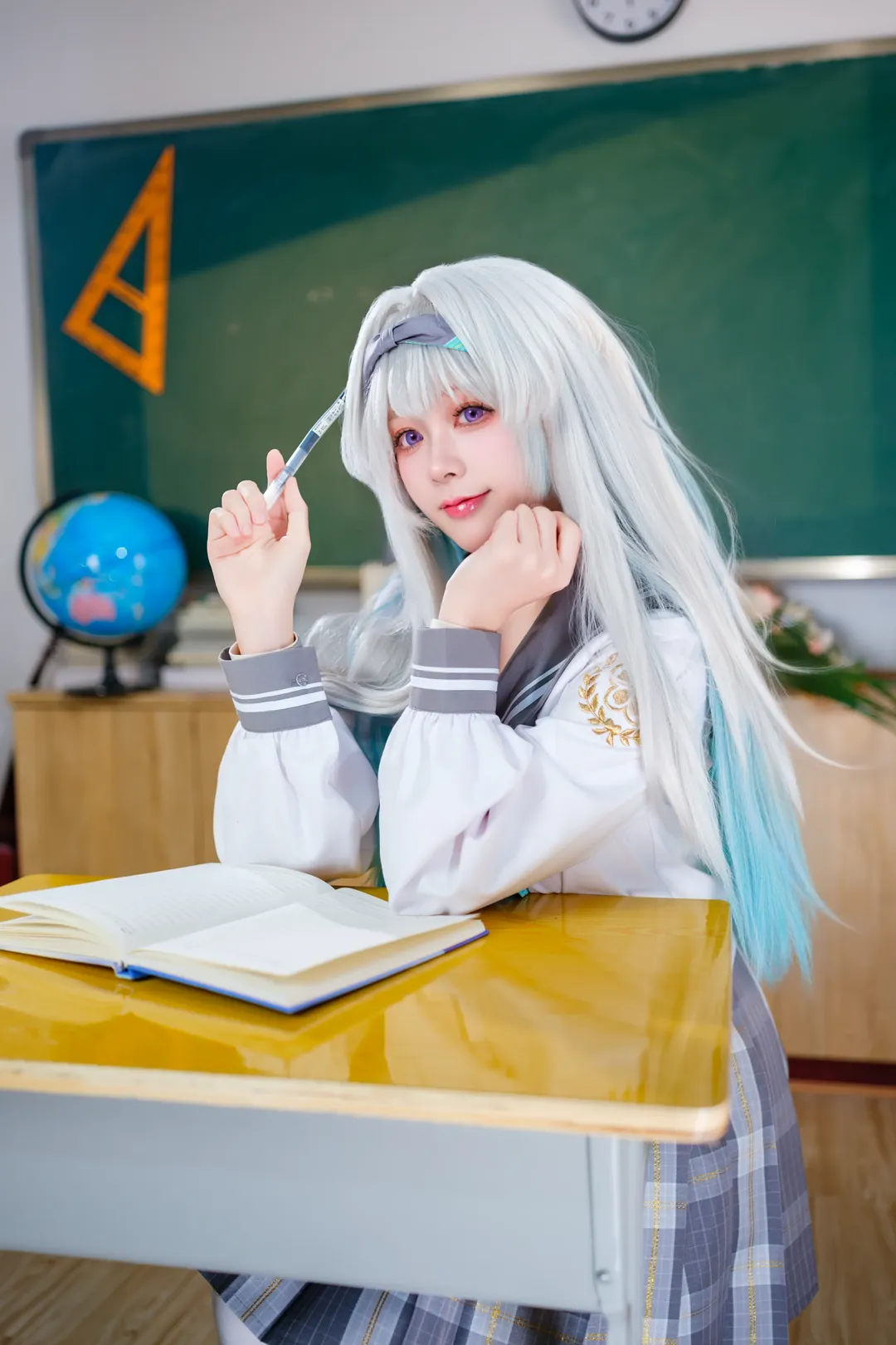 崩坏星穹铁道, 流萤cos, 二次元写真, 白丝cos, 水手服校园风 - 第3张