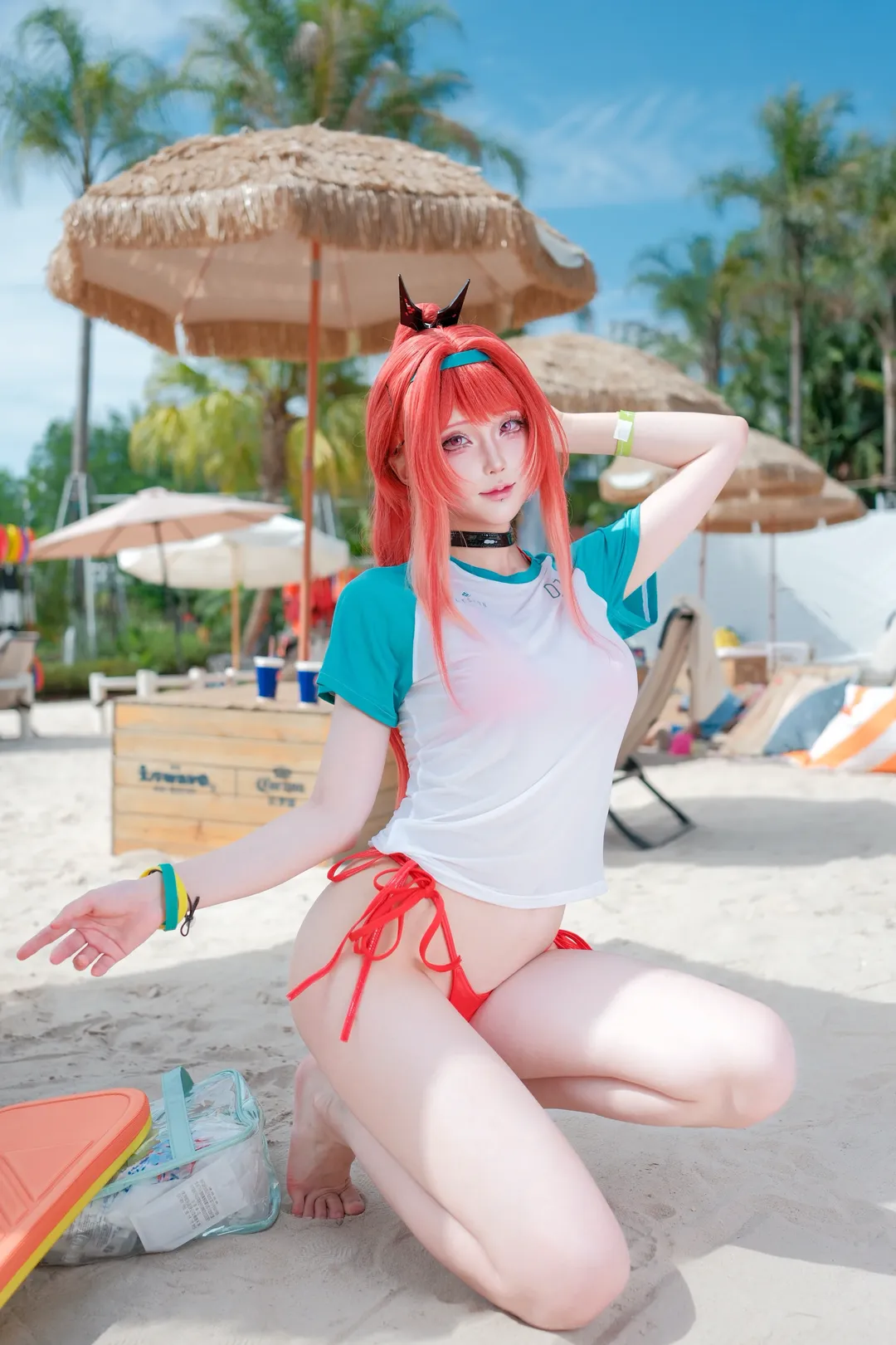 cosplay, 胜利女神妮姬, 夏日写真, 拉毗cos, 沙滩泳装