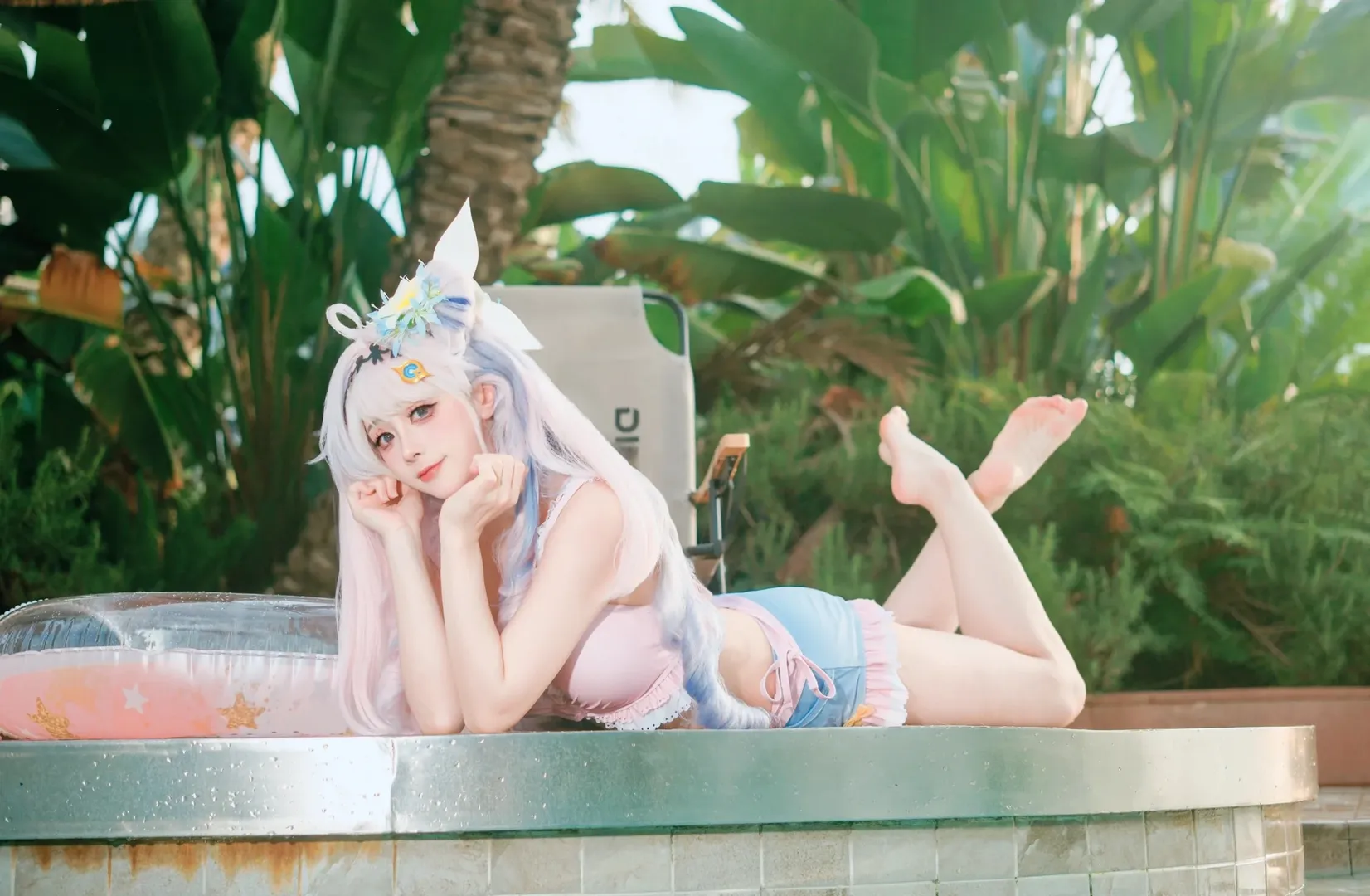 鸣潮, 达妮娅cos, 二次元摄影, 海滩外景, 夏日cos - 第3张