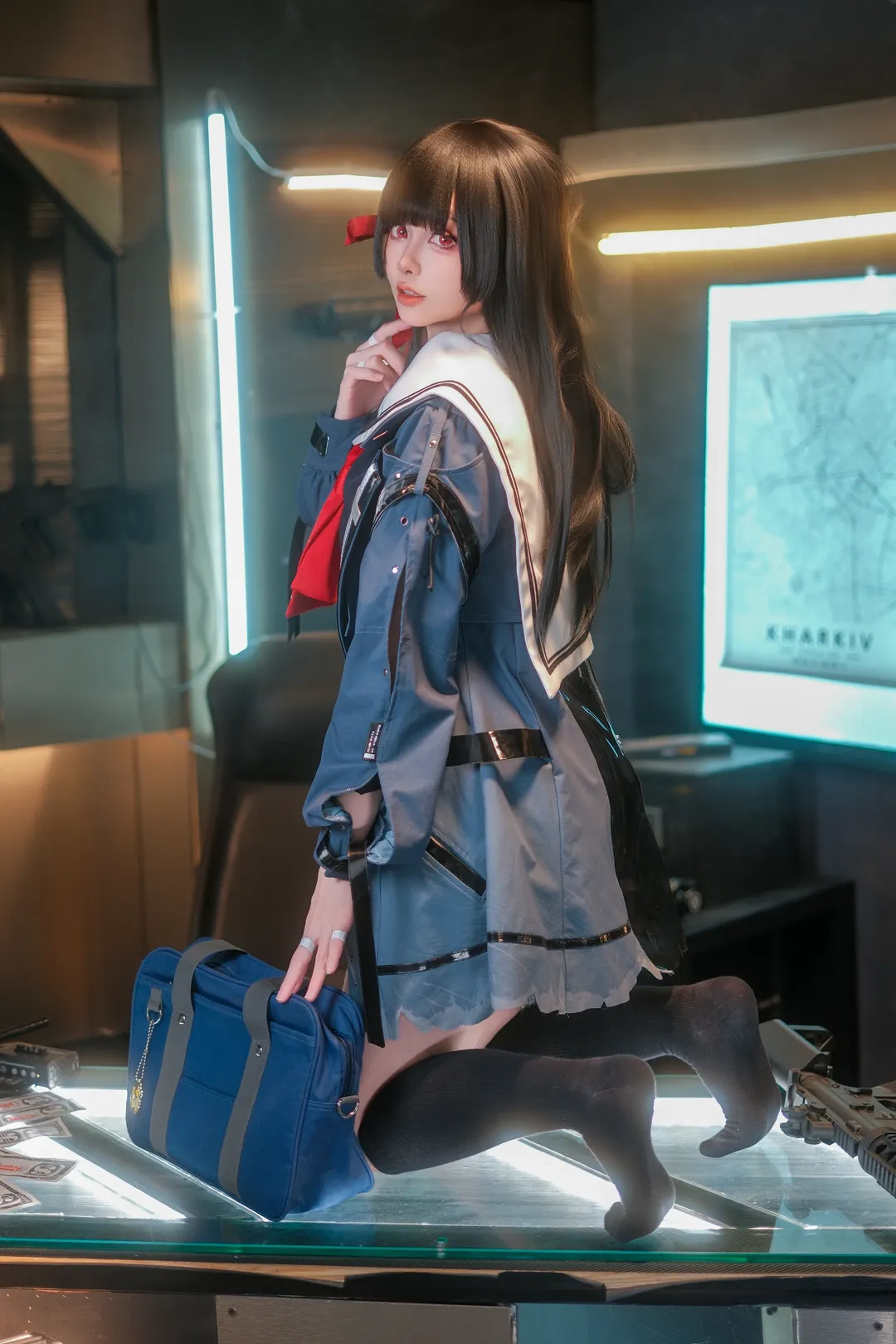 鸣潮, 千咲cos, 战术穿搭, cosplay摄影, 二次元生活存档