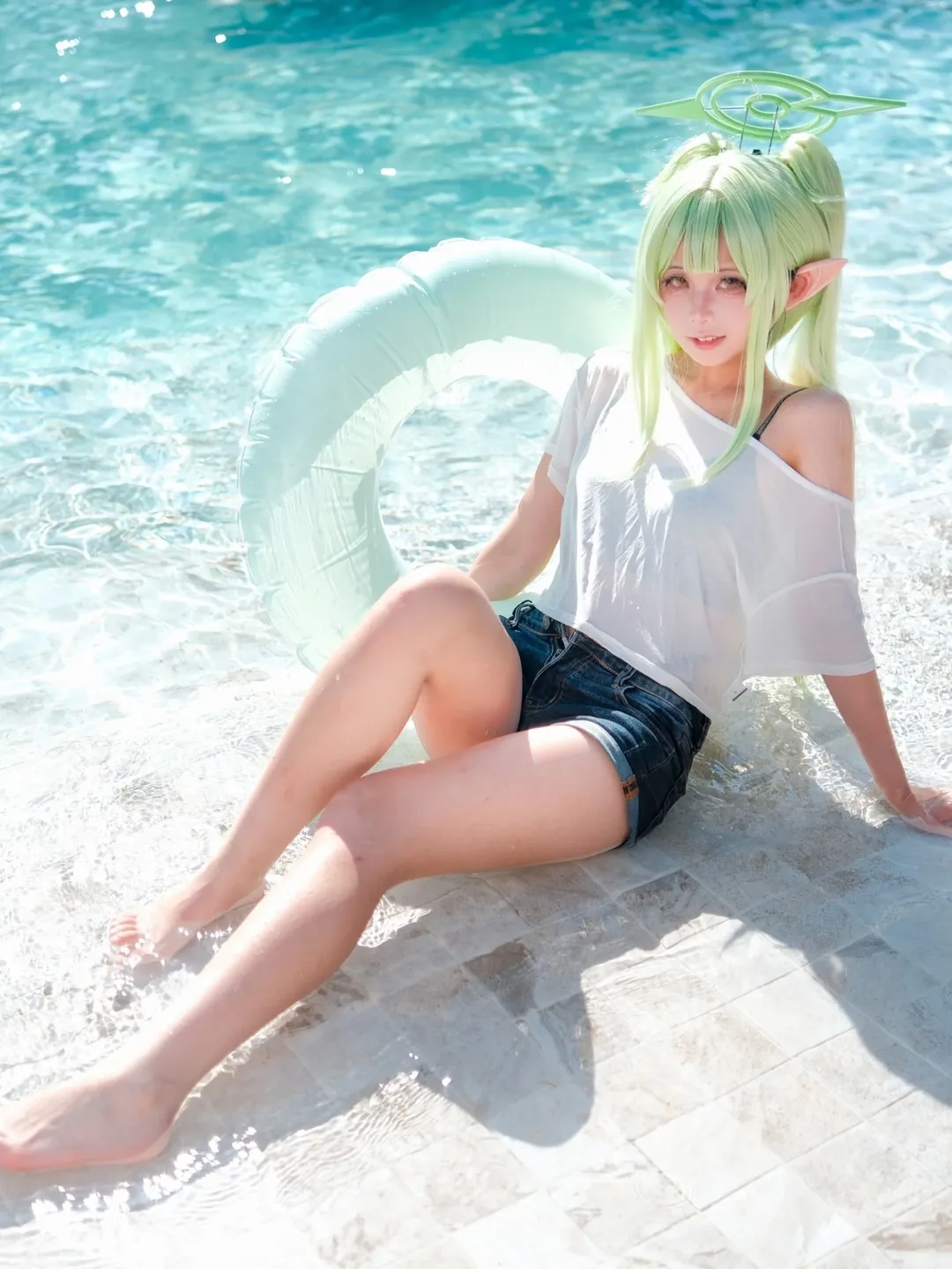 蔚蓝档案, 泳装cosplay, 橘望cos, 二次元日常, 夏日清凉 - 第1张