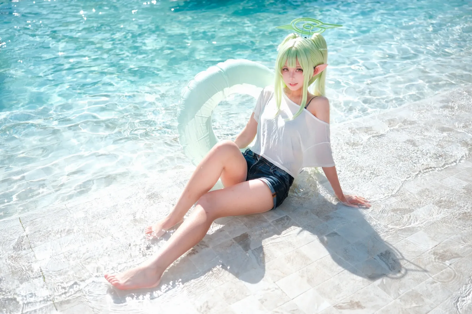 蔚蓝档案, 泳装cosplay, 橘望cos, 二次元日常, 夏日清凉 - 第2张
