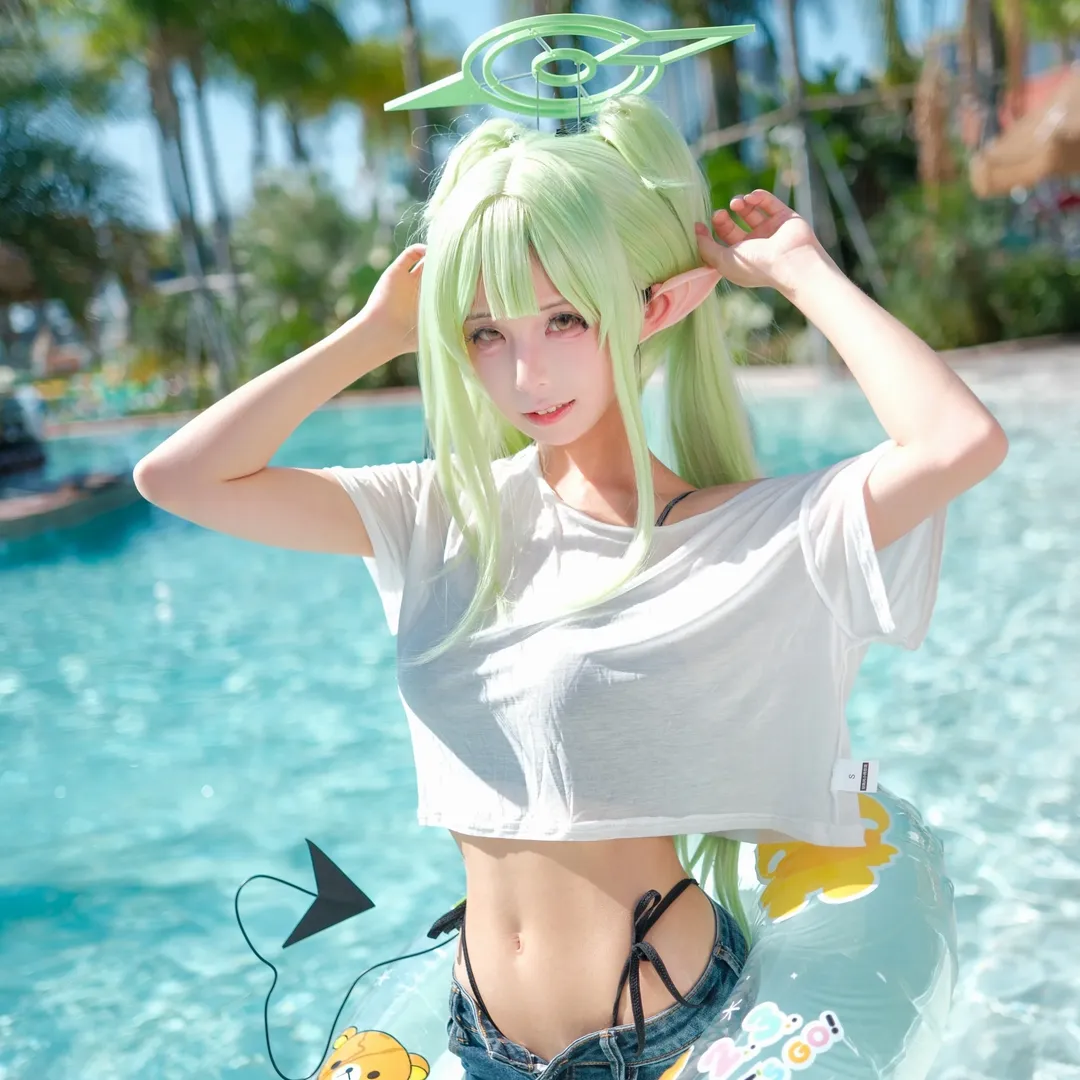 蔚蓝档案, 泳装cosplay, 橘望cos, 二次元日常, 夏日清凉