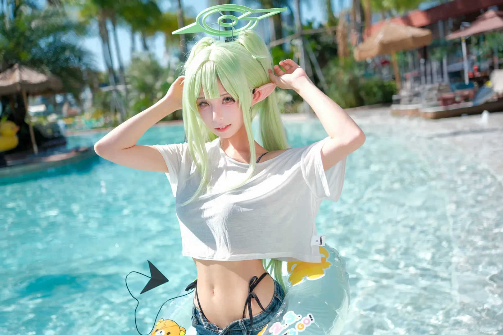 蔚蓝档案, 泳装cosplay, 橘望cos, 二次元日常, 夏日清凉 - 第4张