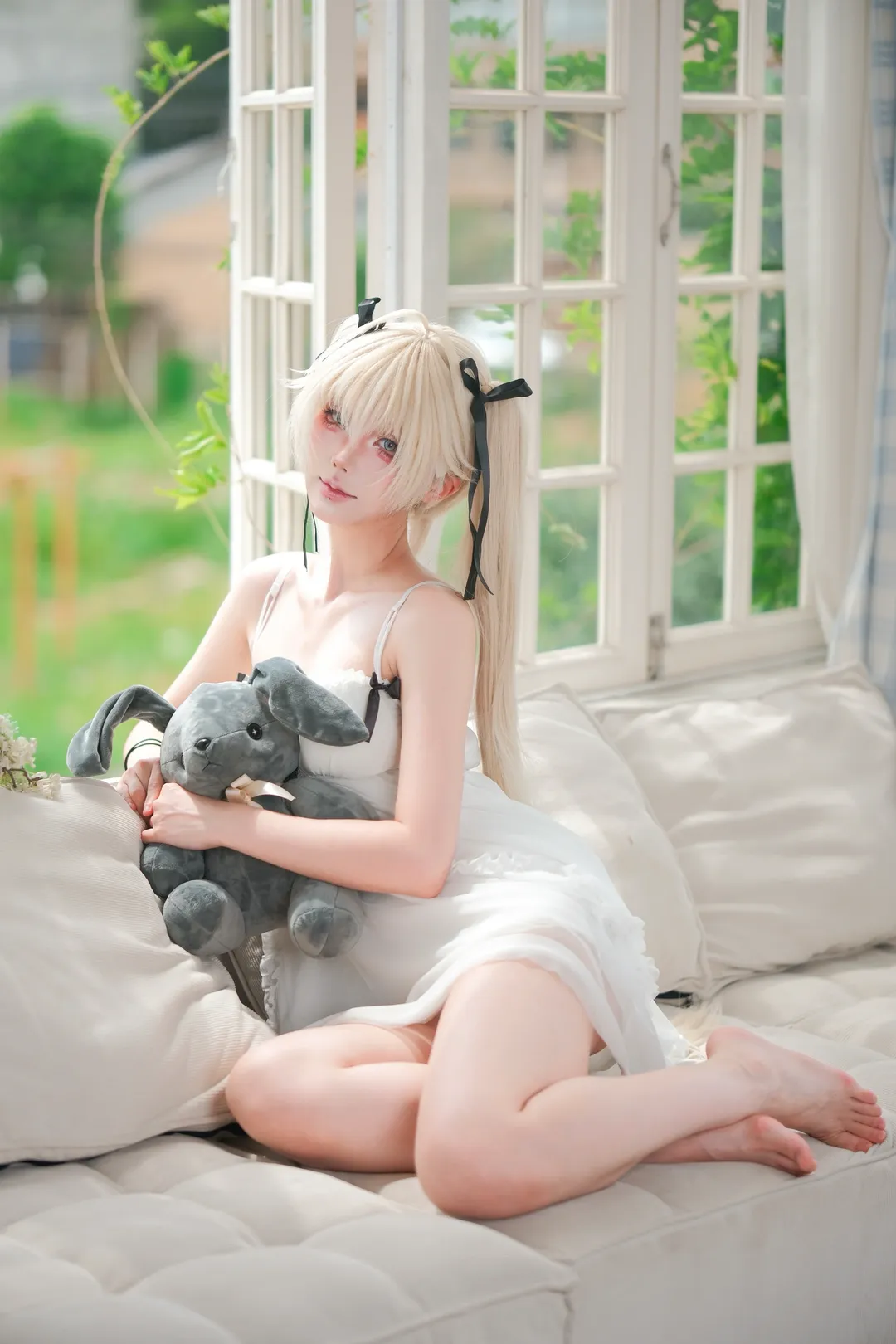 二次元cosplay, 春日野穹cos, 穹妹cos, 缘之空, 白色治愈系