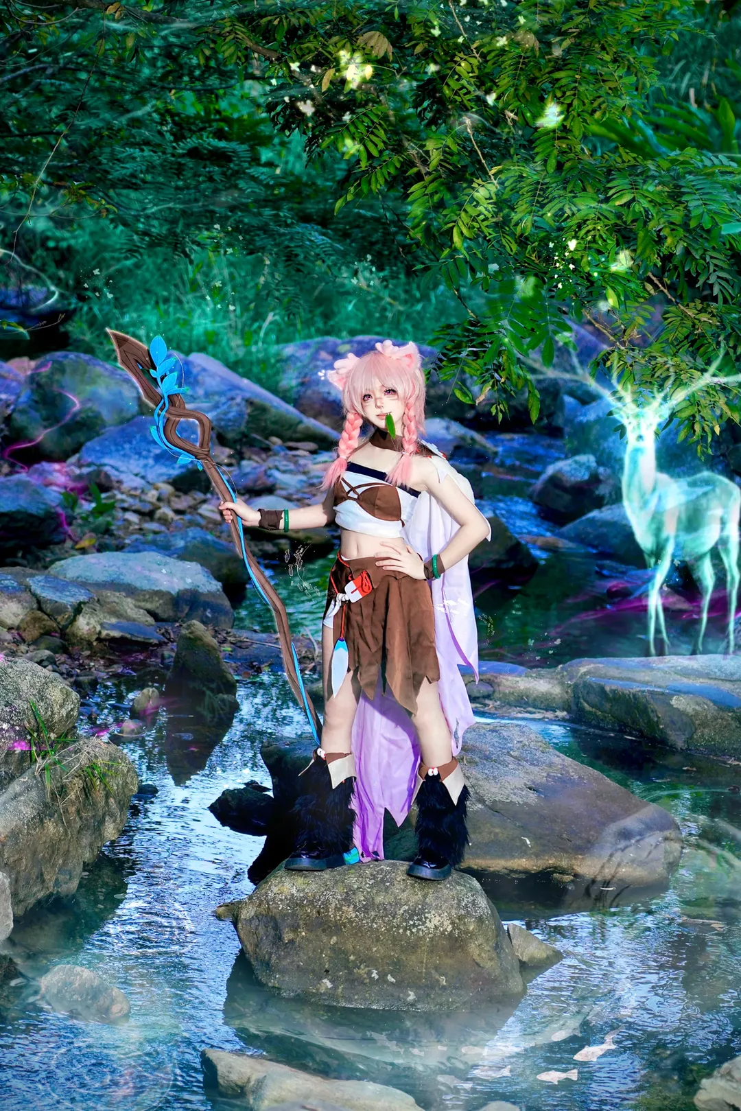 魔法少女, 王者荣耀, 瑶cos, cosplay正片, 森林户外cos - 第1张