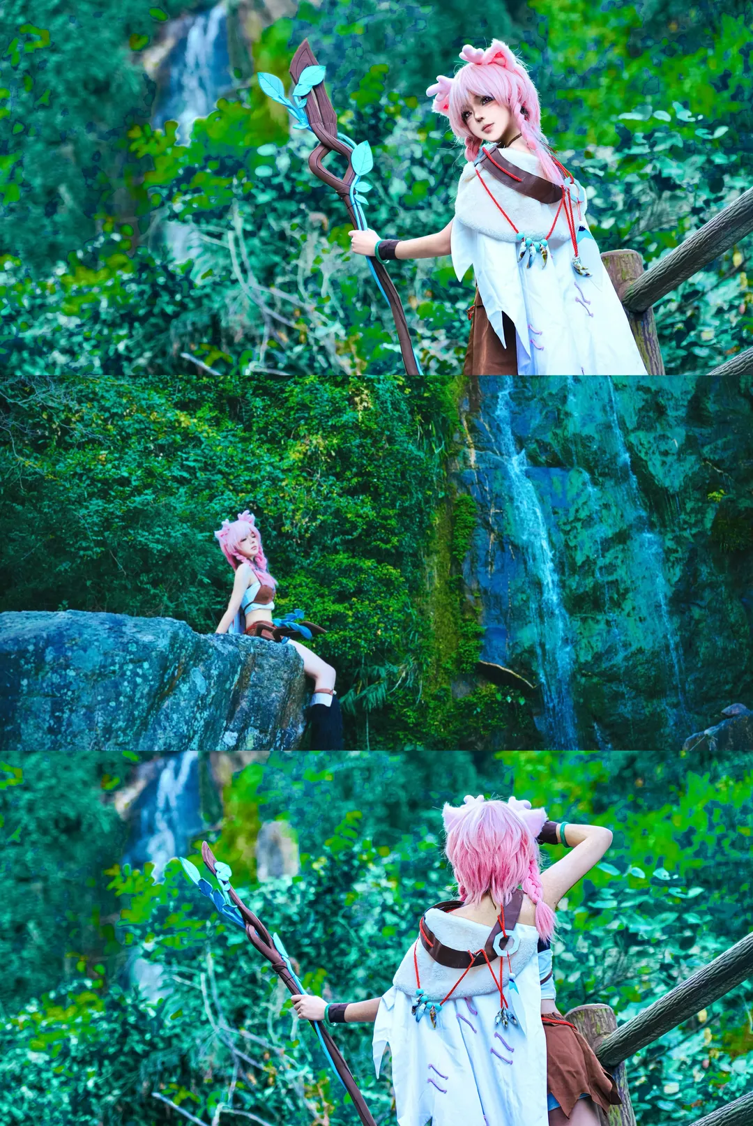 魔法少女, 王者荣耀, 瑶cos, cosplay正片, 森林户外cos - 第3张