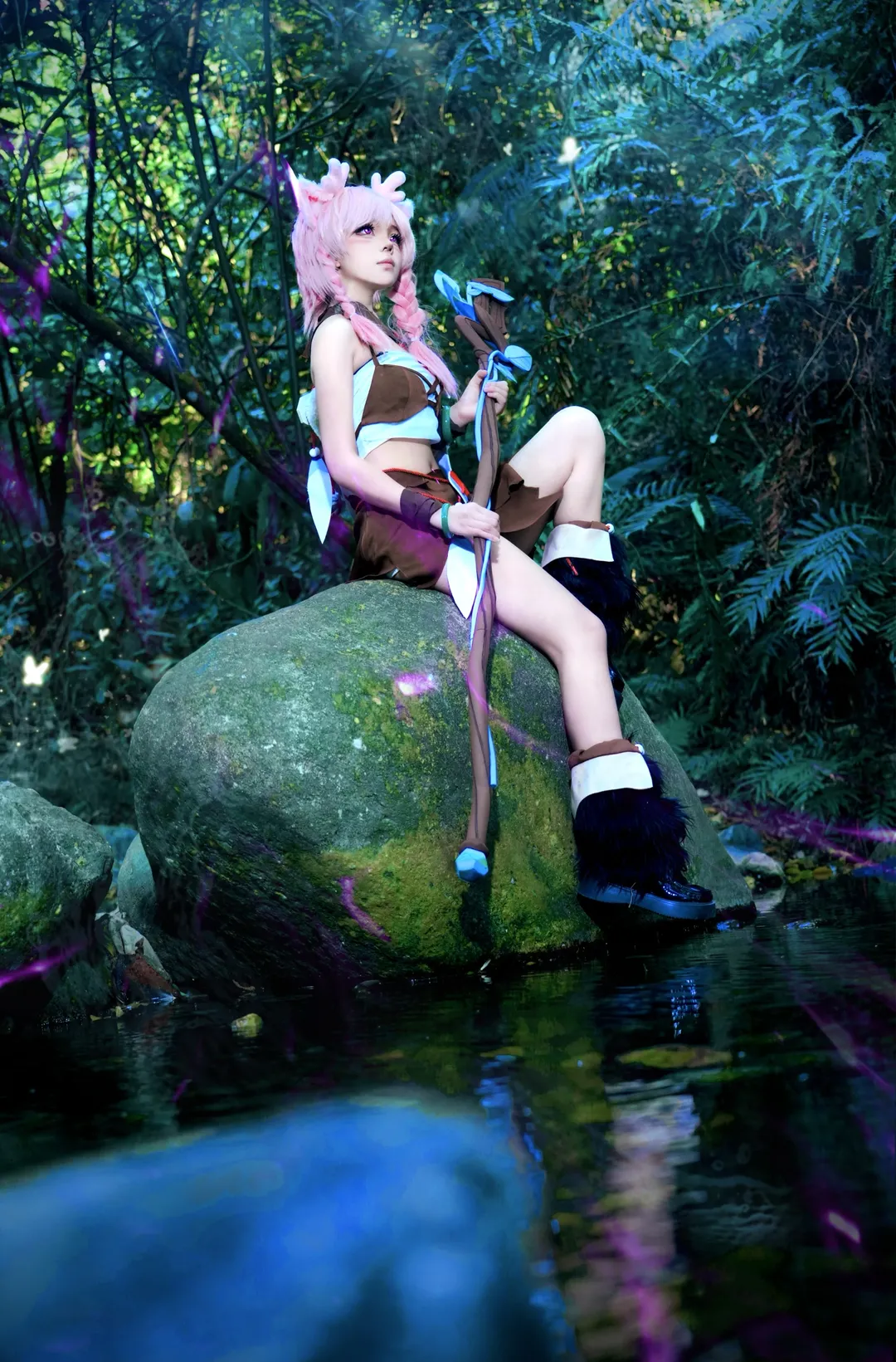 魔法少女, 王者荣耀, 瑶cos, cosplay正片, 森林户外cos