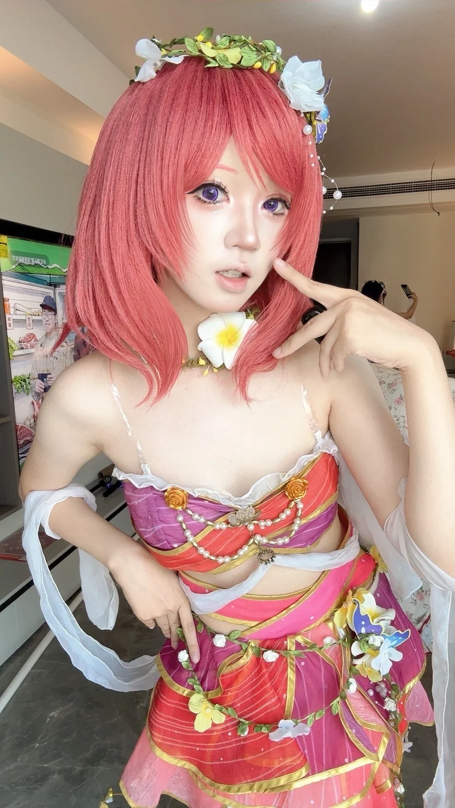 cosplay日常, 二次元漫展, 红发造型, lovelive, 西木野真姬cos
