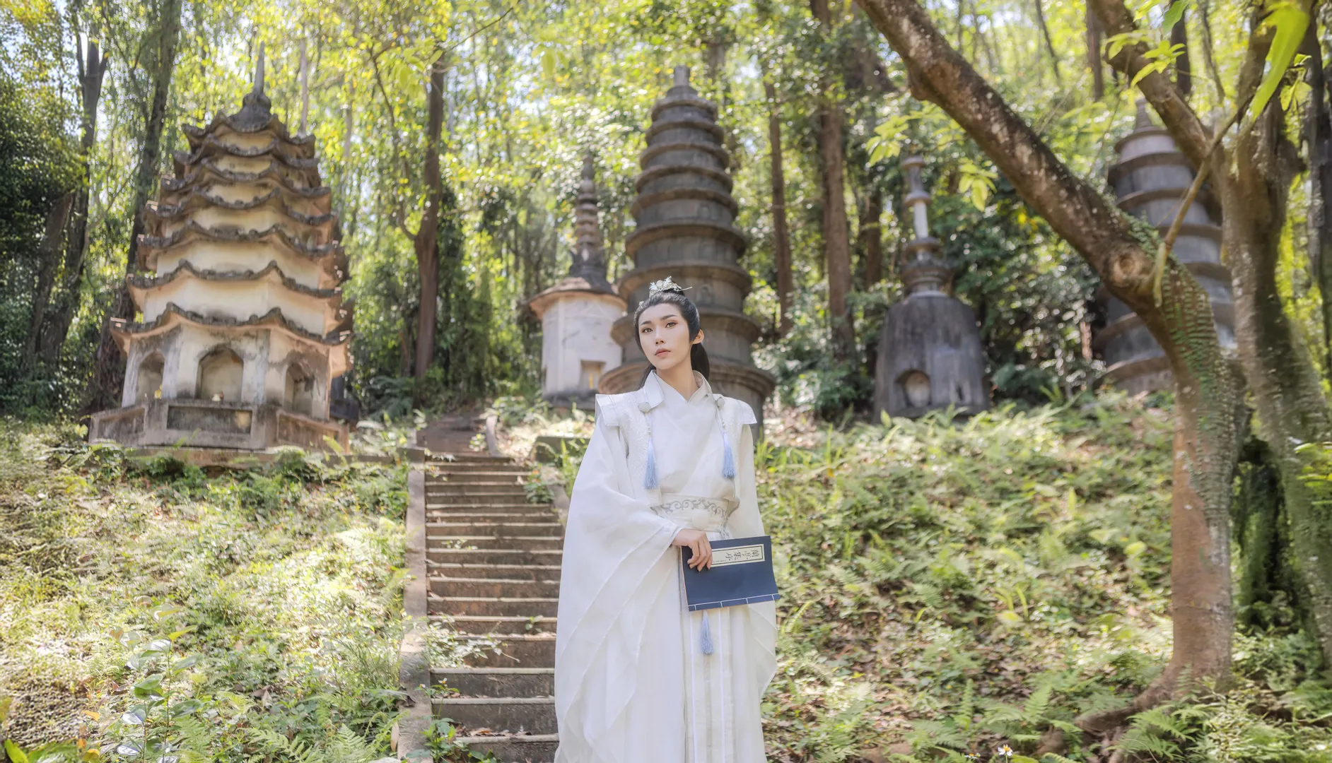 古风摄影, 深圳约拍, 仙侠cos, 巴啦啦小魔仙取景地, 白衣古装 - 第2张