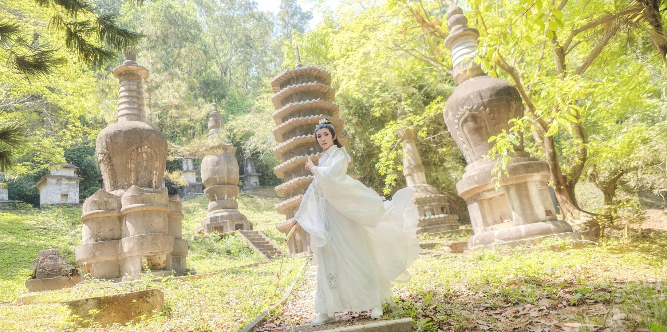 古风摄影, 深圳约拍, 仙侠cos, 巴啦啦小魔仙取景地, 白衣古装 - 第4张