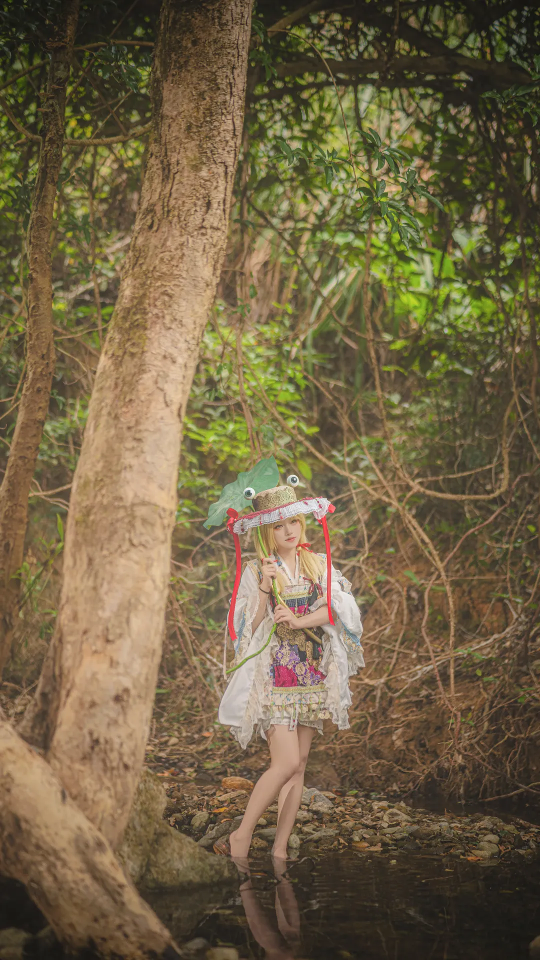 东方project, 户外摄影, 东方同人, 泄矢诹访子cos, 溪流cosplay - 第2张