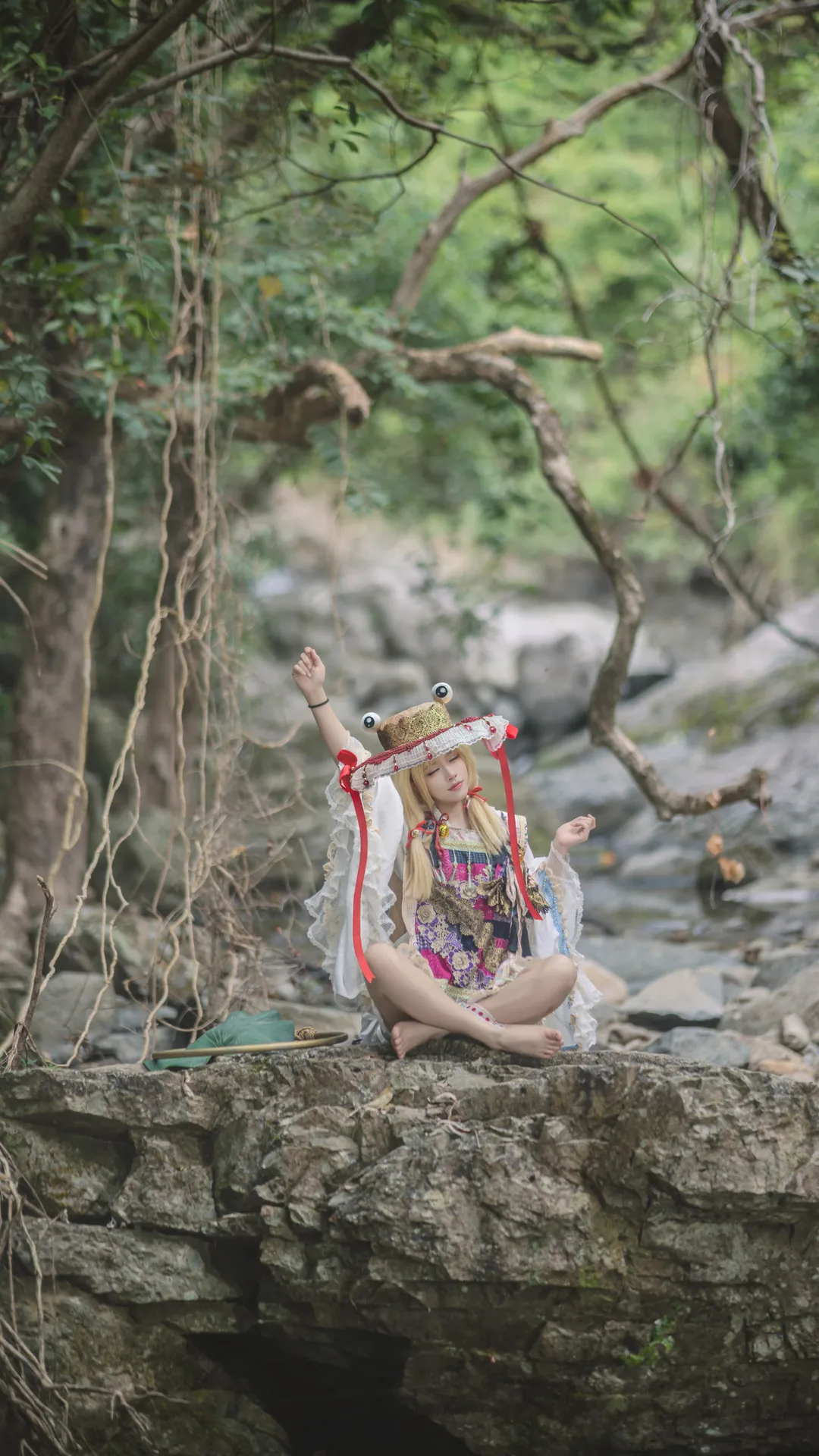 东方project, 户外摄影, 东方同人, 泄矢诹访子cos, 溪流cosplay - 第5张