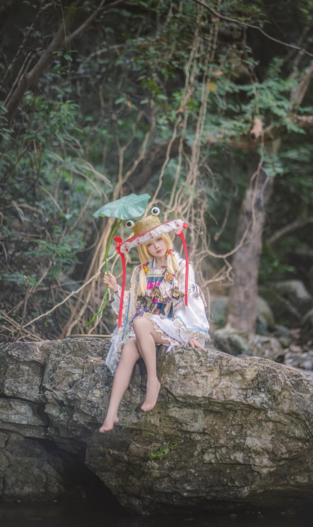 东方project, 户外摄影, 东方同人, 泄矢诹访子cos, 溪流cosplay
