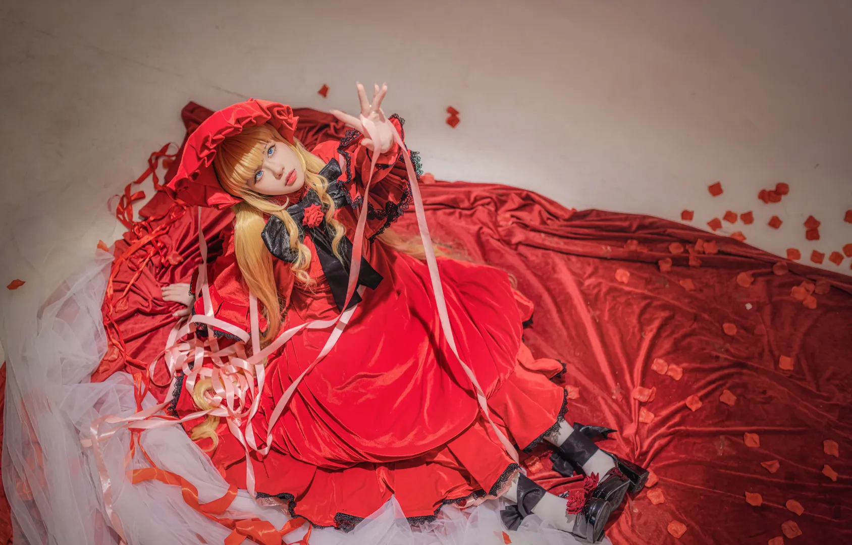 cosplay摄影, 哥特风cos, 蔷薇少女, 真红cos, 水银灯cos