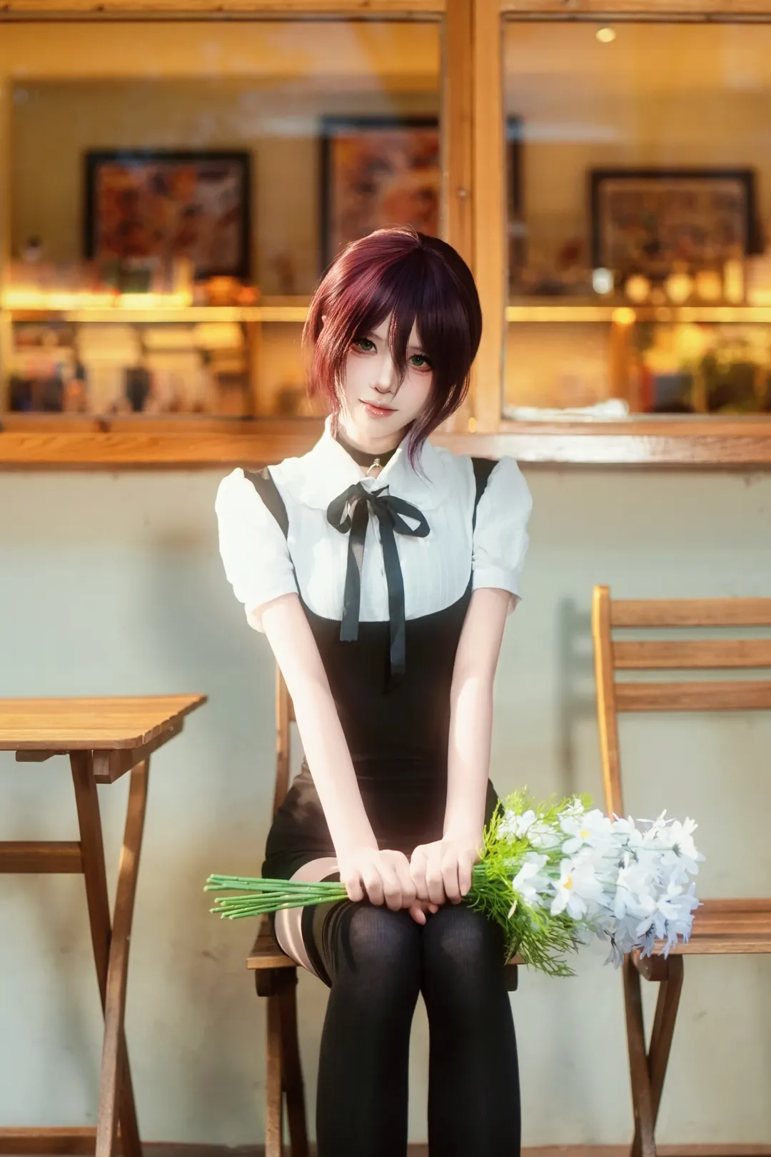 蕾塞cos, 电锯人, 过膝袜穿搭, Cosplay日常, 日系氛围感写真 - 第1张