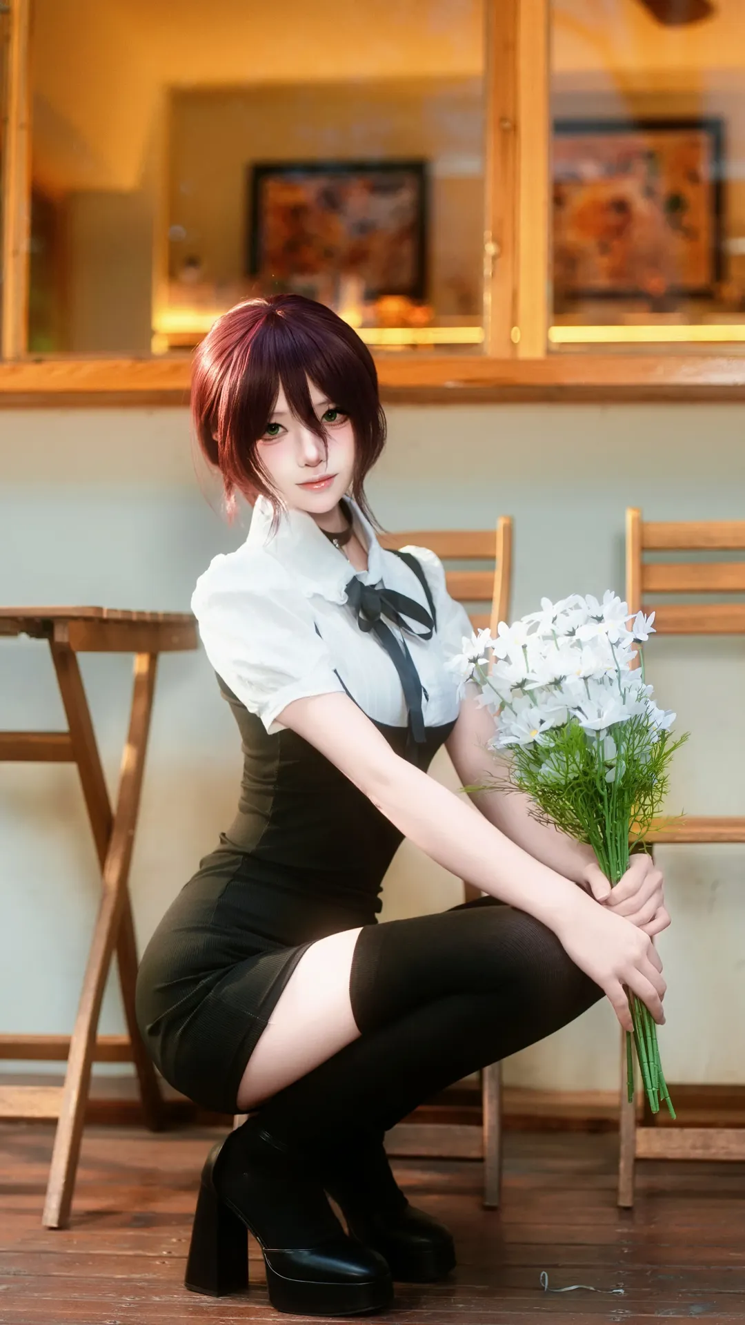 蕾塞cos, 电锯人, 过膝袜穿搭, Cosplay日常, 日系氛围感写真