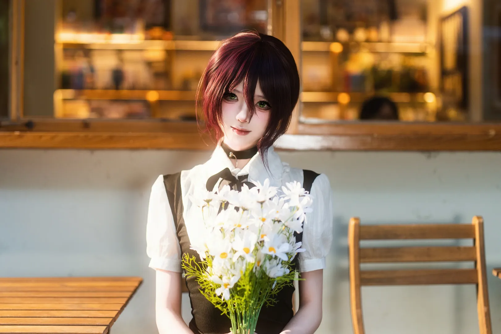 蕾塞cos, 电锯人, 过膝袜穿搭, Cosplay日常, 日系氛围感写真 - 第4张