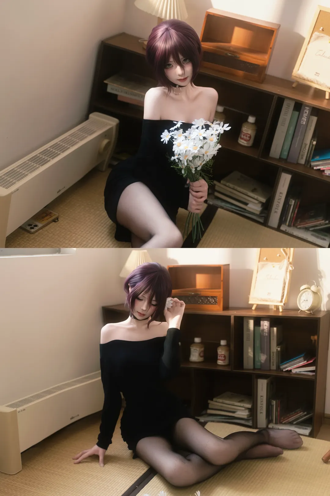 蕾塞cos, 电锯人, 氛围感写真, cosplay日常, 黑丝穿搭 - 第2张