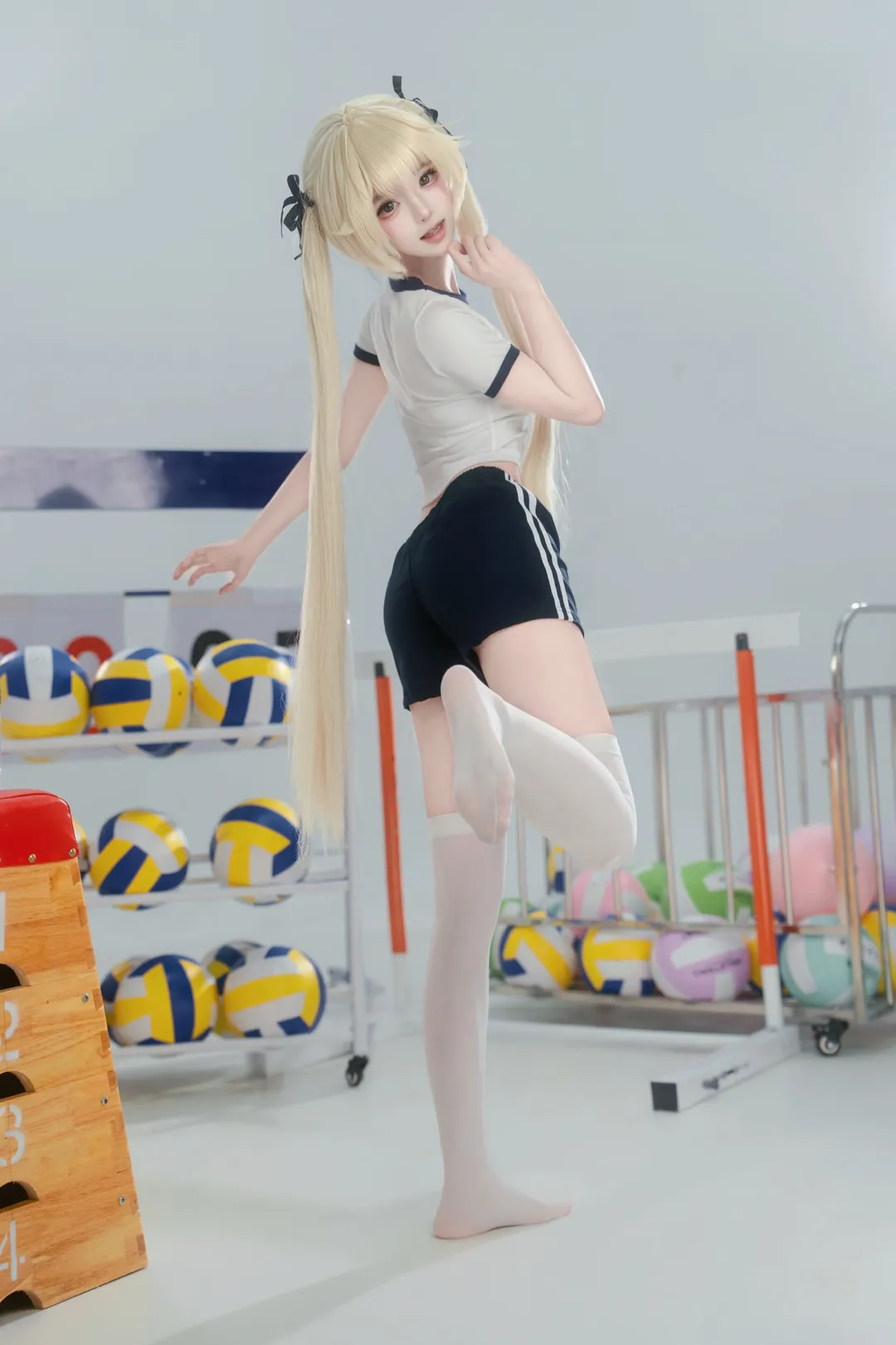 春日野穹 コスプレ, ヨスガノソラ, コスプレ撮影, 体操服コスプレ, 白ストッキングツインテール