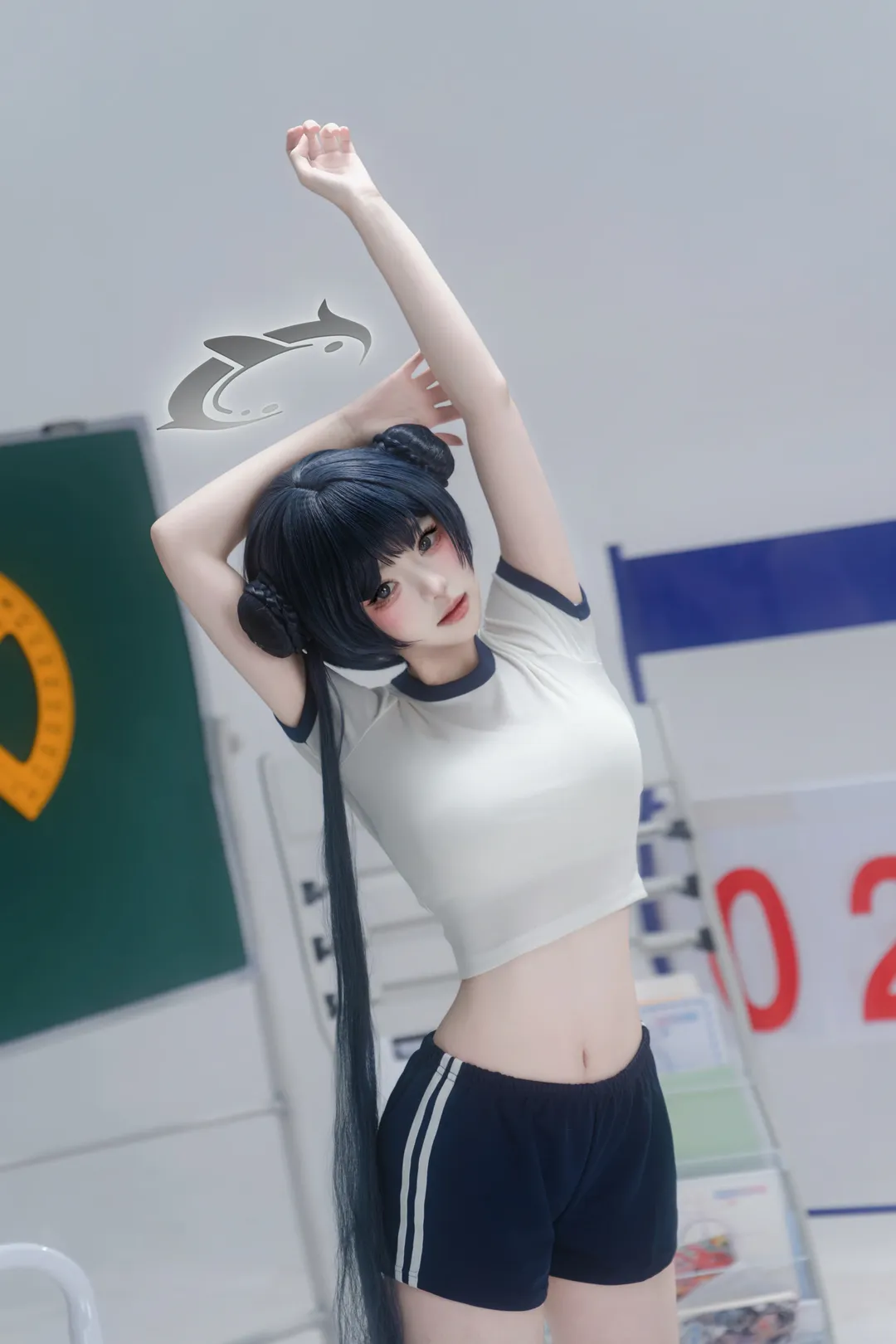 cosplay, 妃咲cos, 碧蓝档案, 运动风, 体操服cos