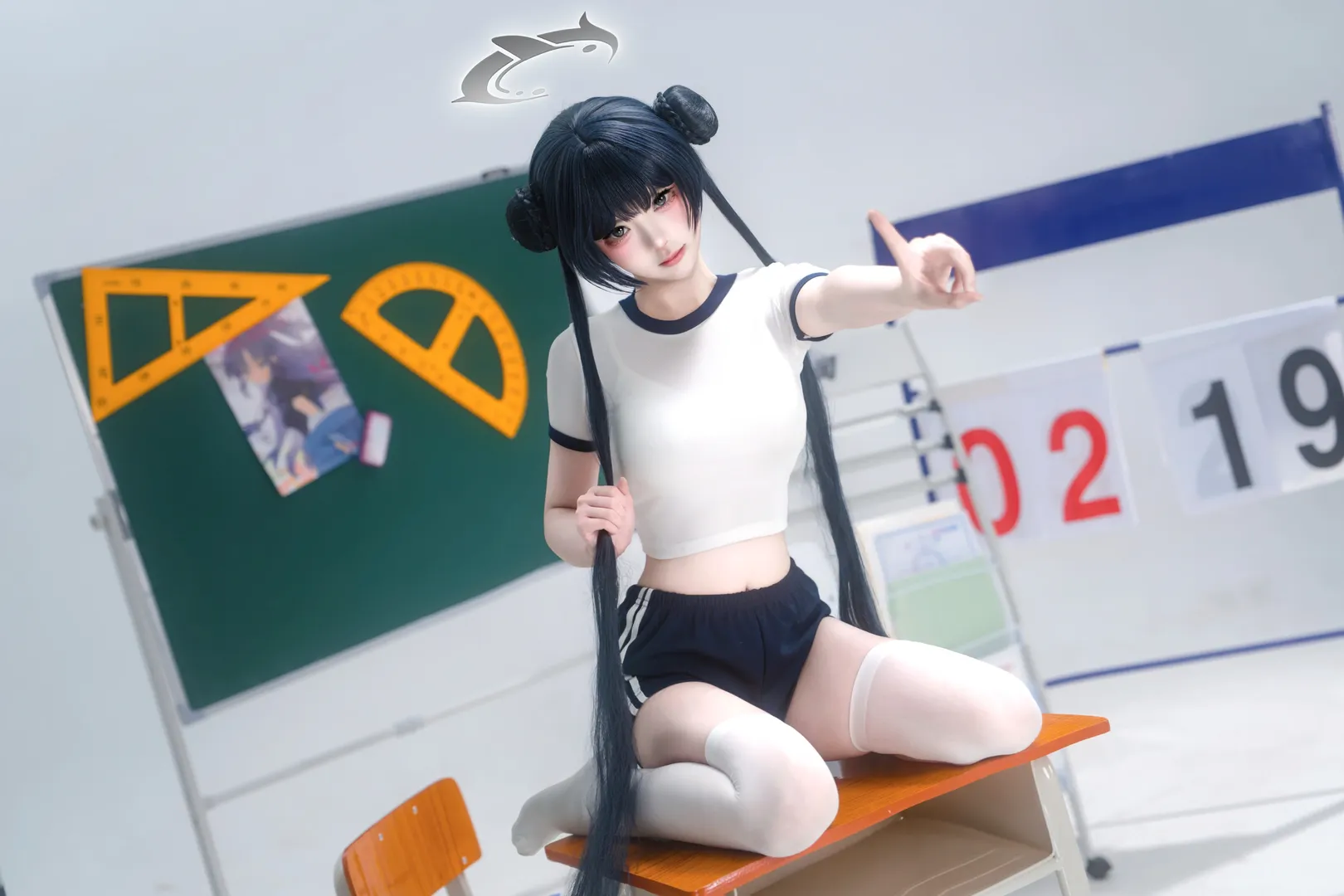 蔚蓝档案, 龙华妃咲cos, 校园cos, cosplay摄影, 体操服cos - 第2张