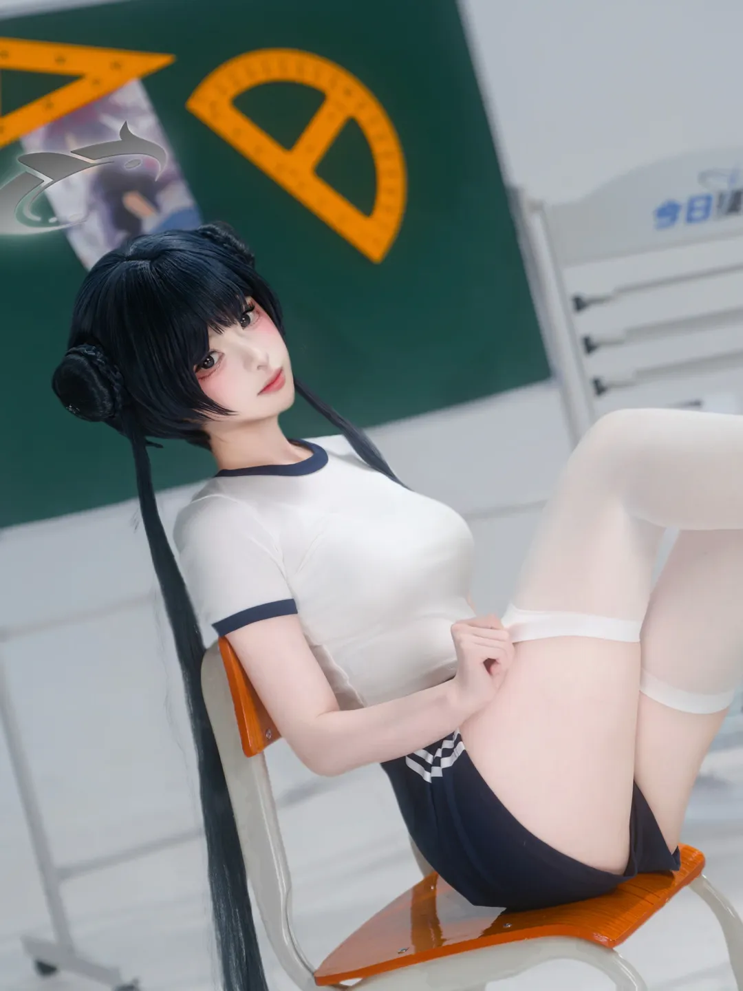 蔚蓝档案, 龙华妃咲cos, 校园cos, cosplay摄影, 体操服cos - 第3张