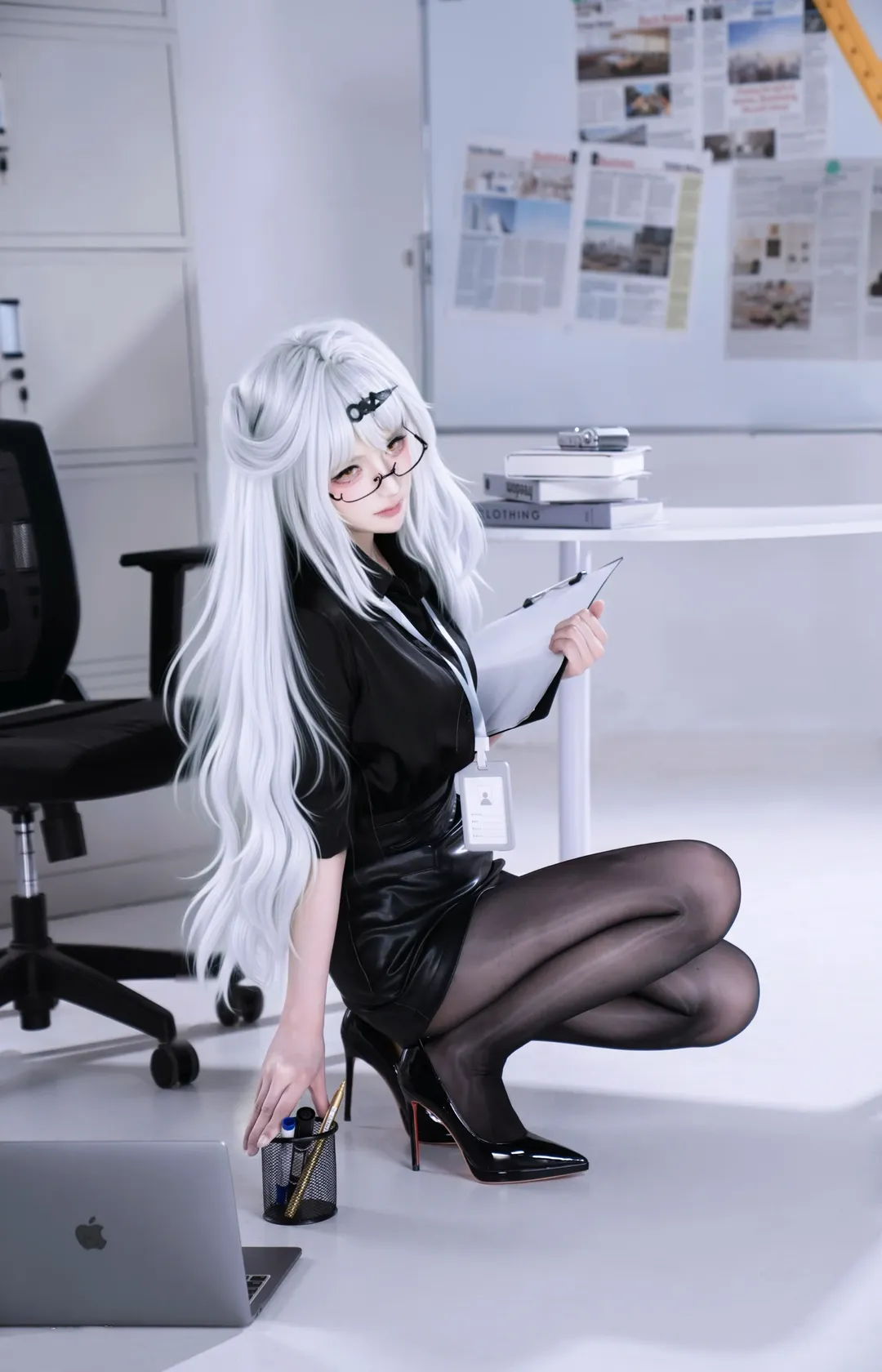 绝区零, 仪玄cos, 私设cosplay, 黑丝高跟鞋, 职场穿搭 - 第2张
