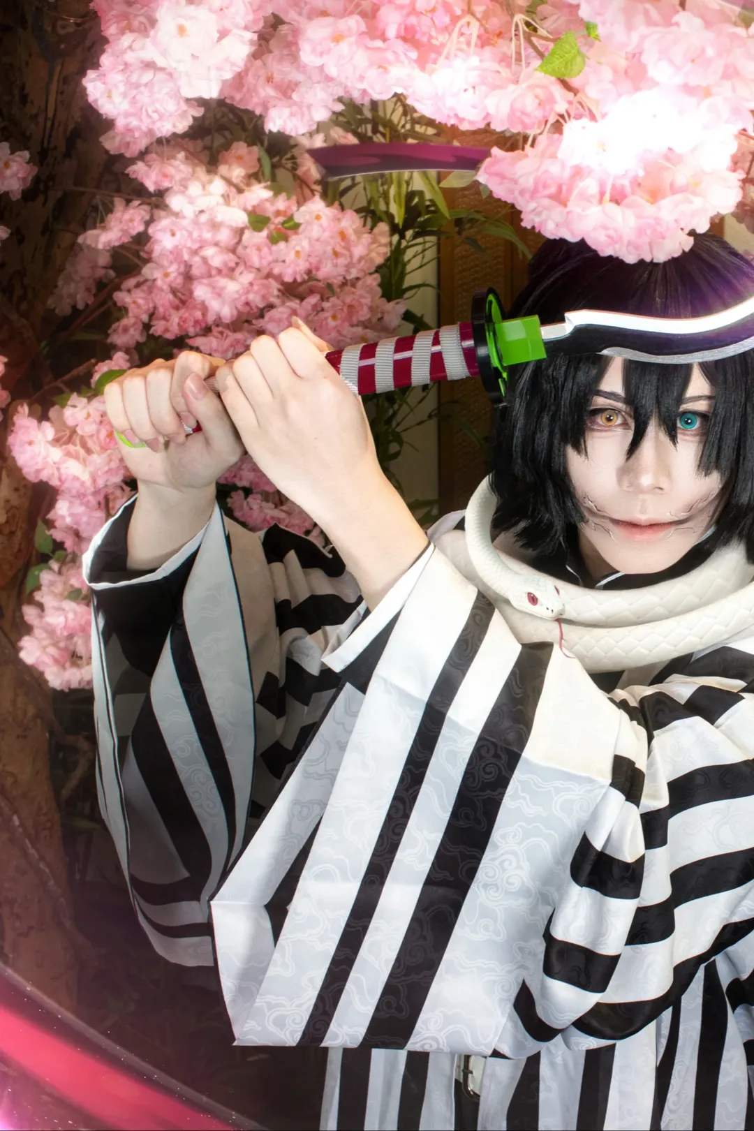 鬼灭之刃, 二次元cosplay, 甘露寺蜜璃cos, 伊黑小芭内cos, 蛇恋 - 第1张