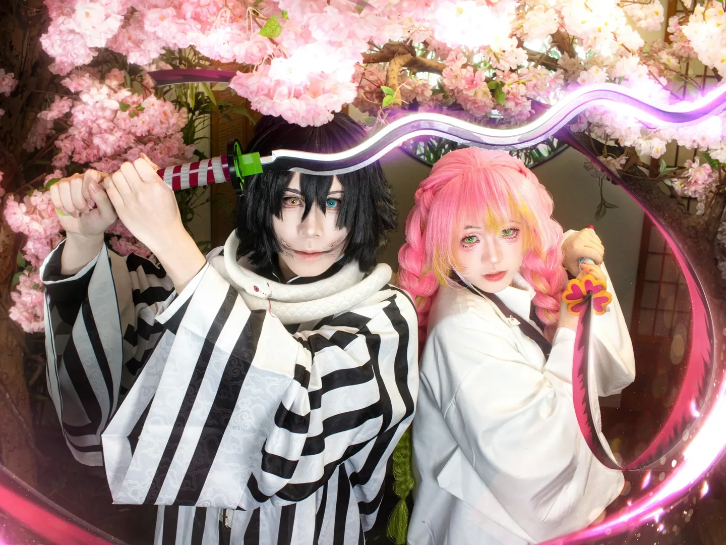 鬼灭之刃, 二次元cosplay, 甘露寺蜜璃cos, 伊黑小芭内cos, 蛇恋 - 第3张