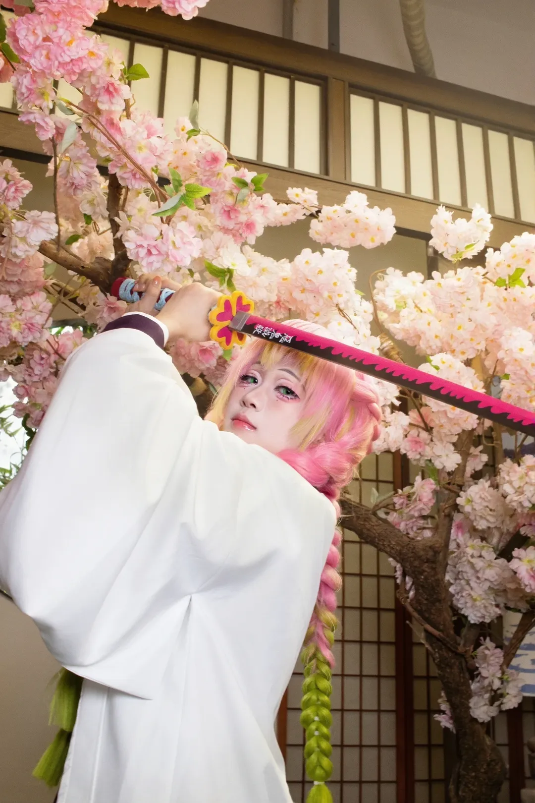 キャラクター再現, コスプレ, 二次元撮影, 鬼滅の刃, 甘露寺蜜璃コスプレ - 5枚目
