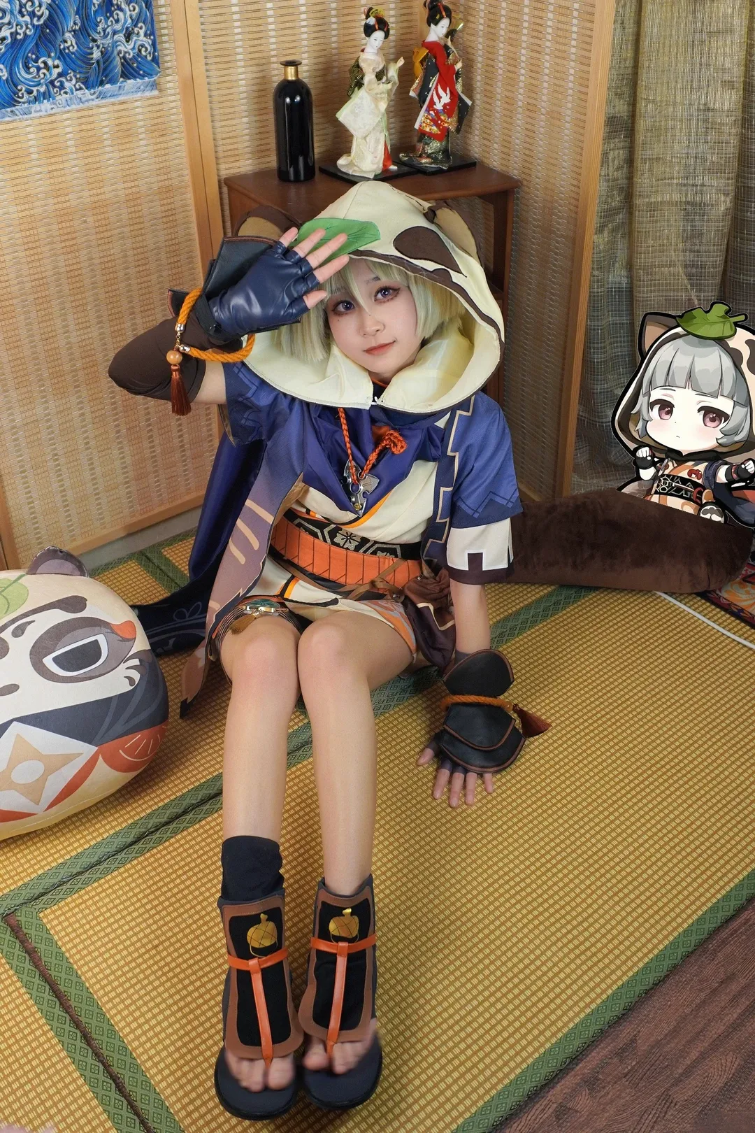 Roleplay, Genshin Impact, Casual cosplay, Sayu cosplay, Japanese-style studio photography