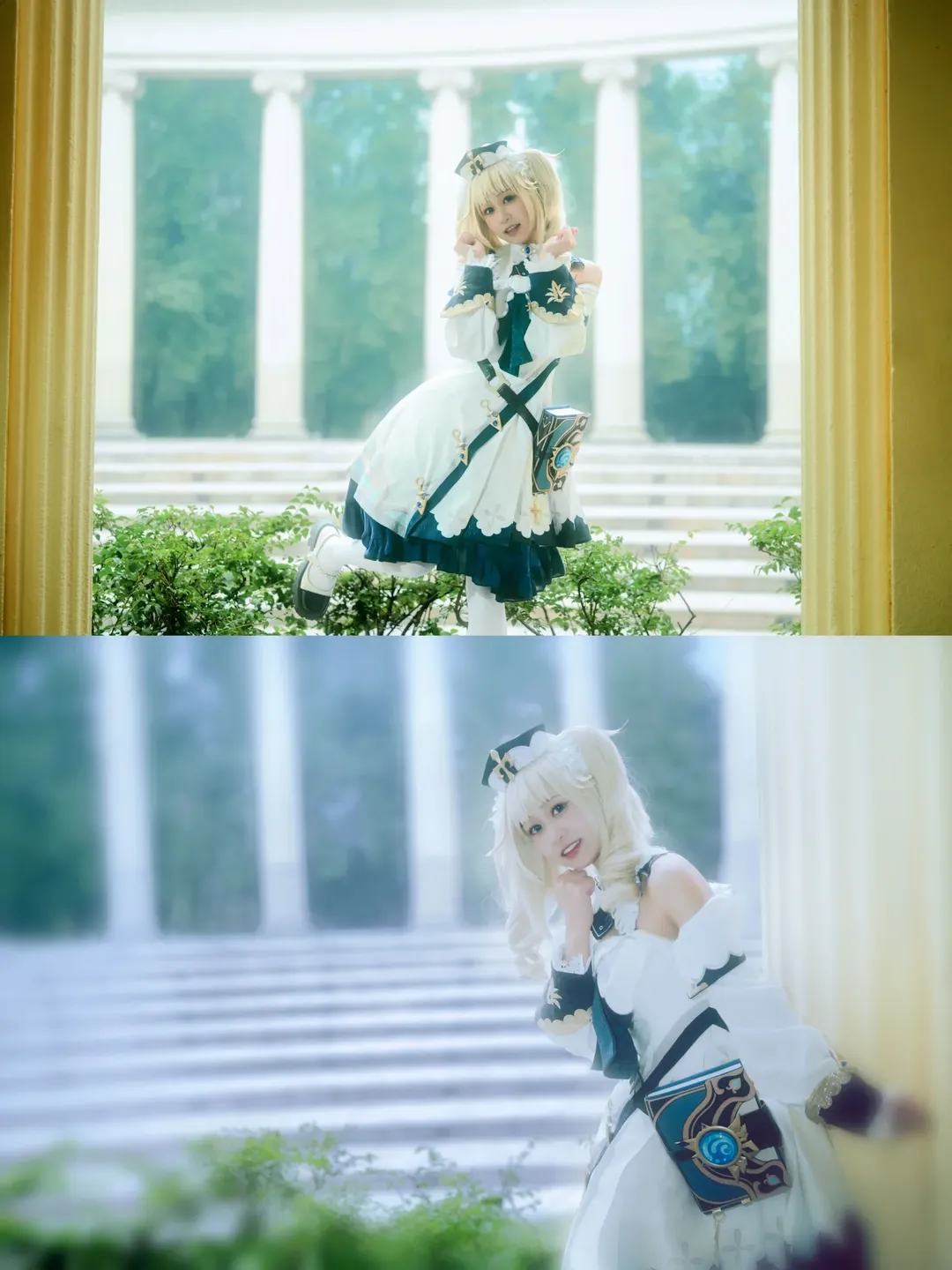 Genshin Impact, Barbara Cosplay, Anime cosplay, Outdoor photography, White thigh-highs outfit - Image 9