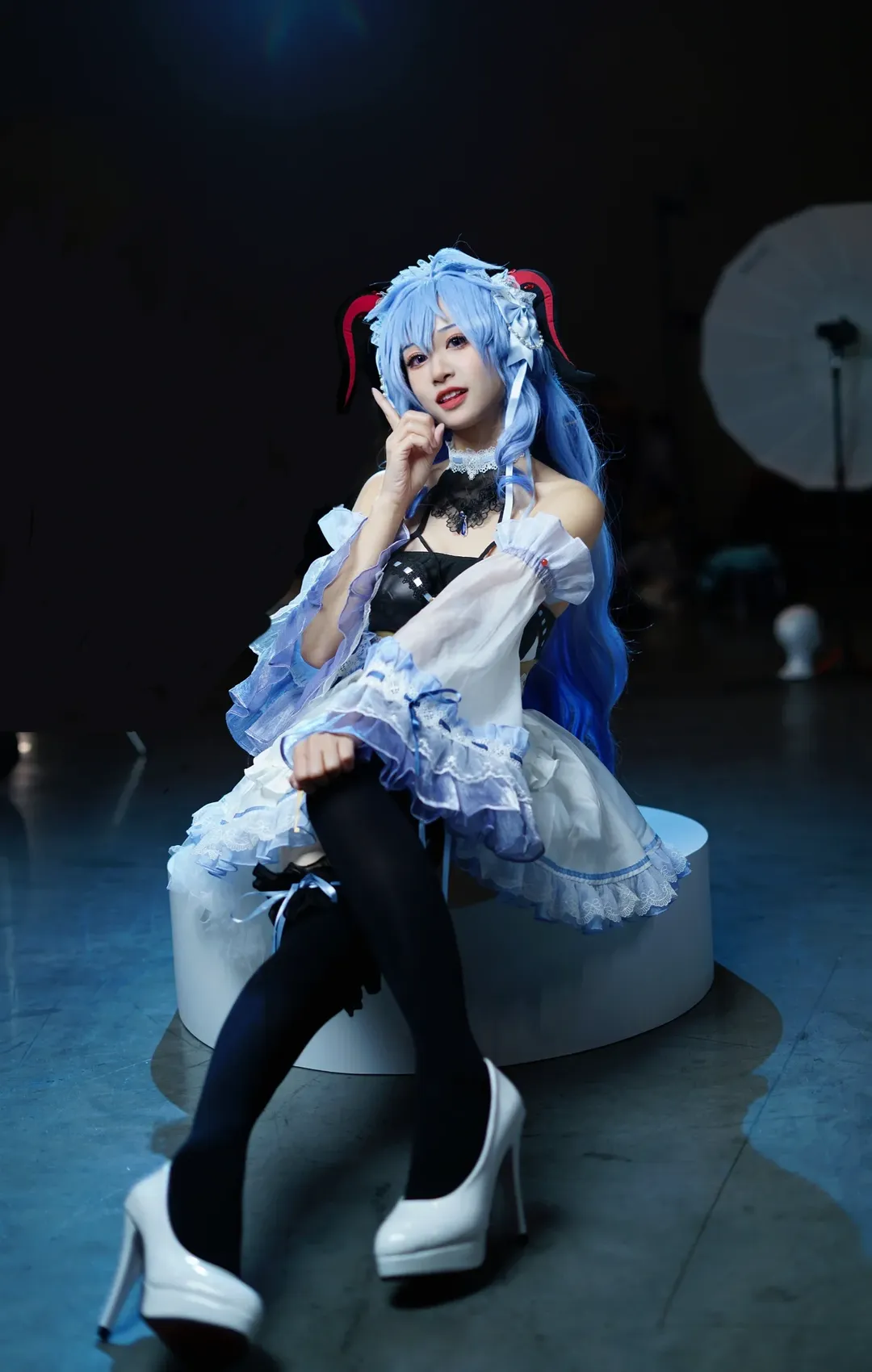 Genshin Impact, Ganyu Cosplay, Maid outfit, Convention photos, Chongqing Dreamland