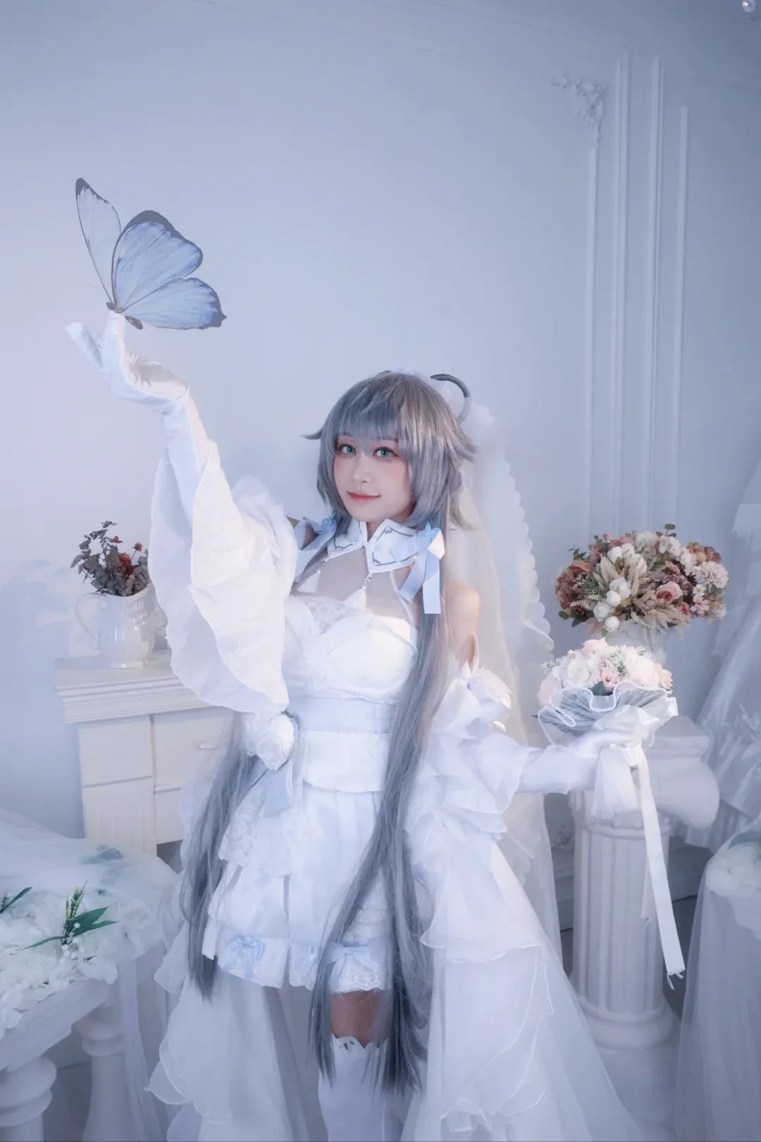 二次元摄影, 洛天依cos, 洛天依, 花嫁cos, Cosplay正片 - 第2张
