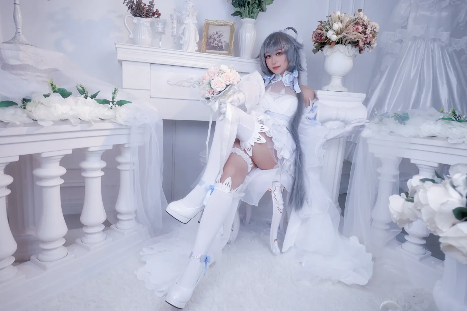 二次元摄影, 洛天依cos, 洛天依, 花嫁cos, Cosplay正片 - 第5张