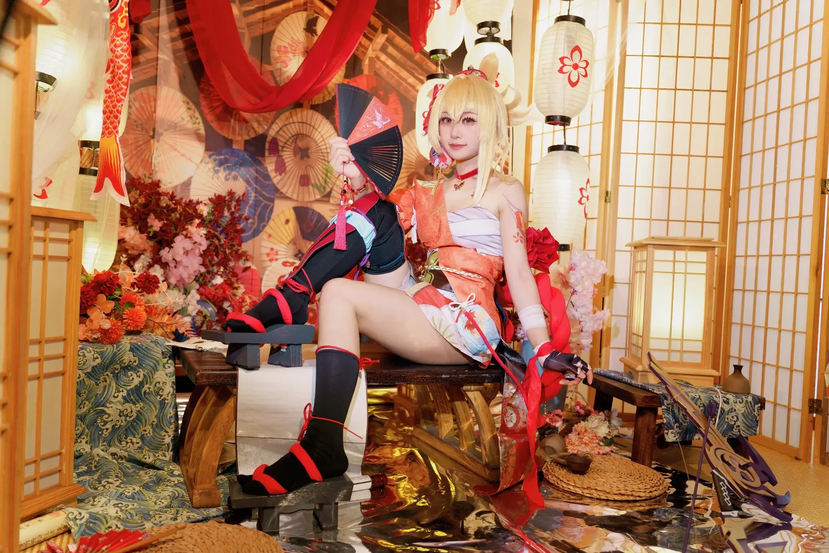 原神, cosplay, 和风摄影, 宵宫cos, 游戏角色cos
