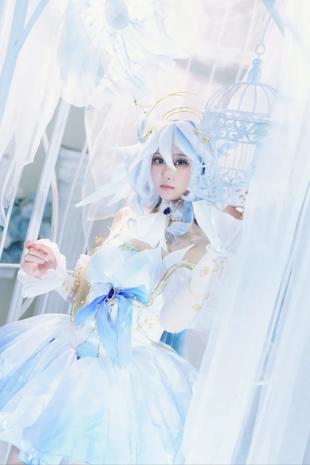 原神, cosplay, 芙卡洛斯cos, 圣音同人, 笼中雀 - 第1张