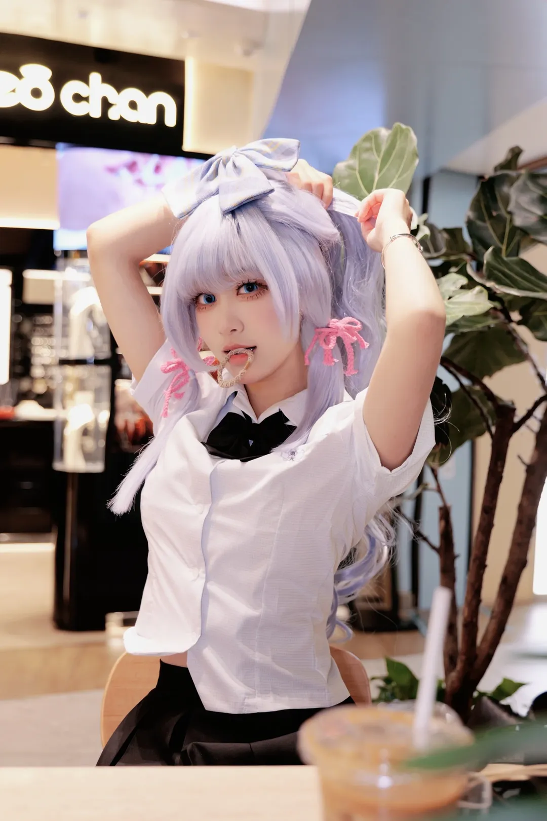原神, 原神創作者激勵計劃, 二次元cosplay, 神裡綾華cos, JK制服