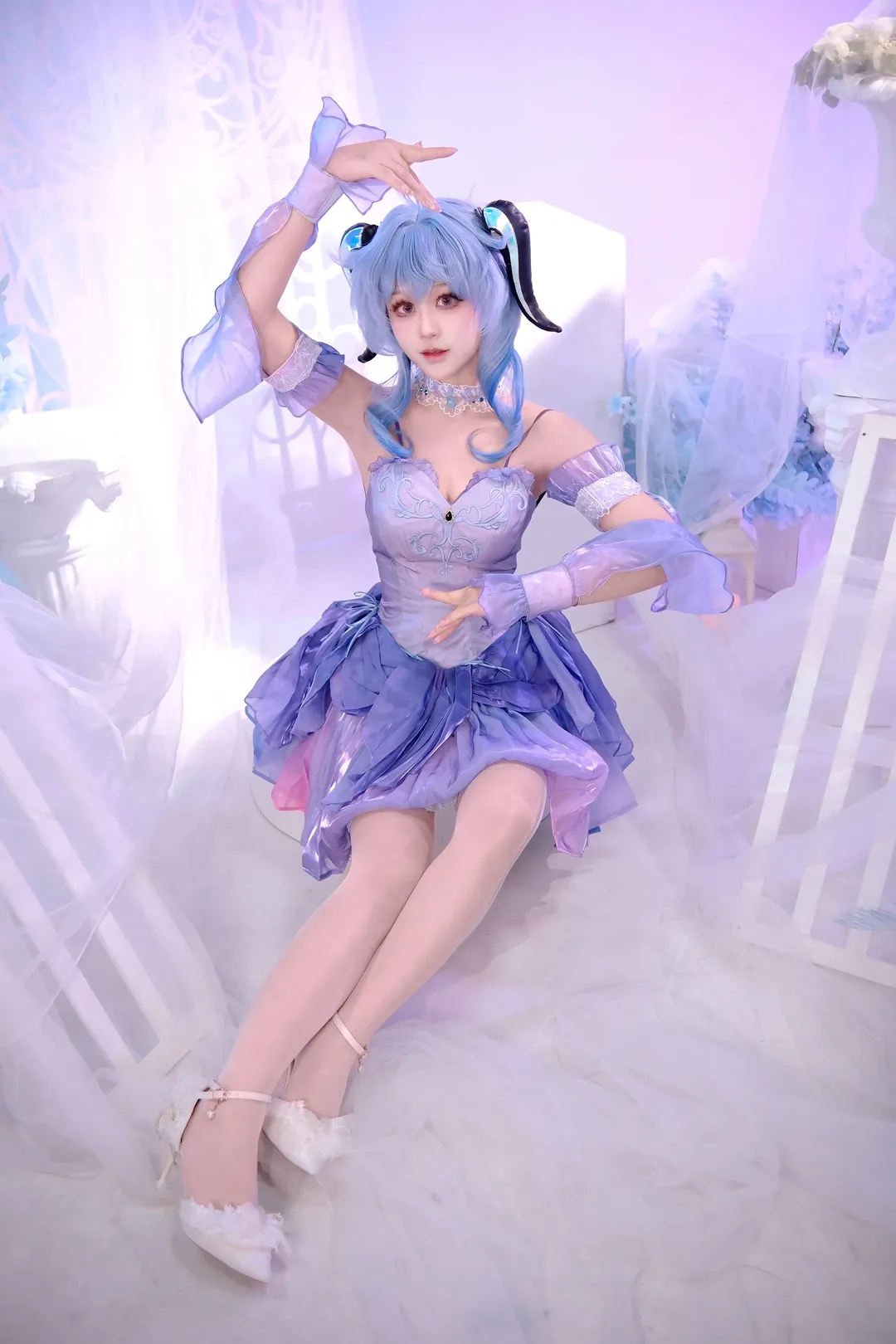 原神, 甘雨 コスプレ, 二次元撮影, 夢幻少女, バレエチュチュ