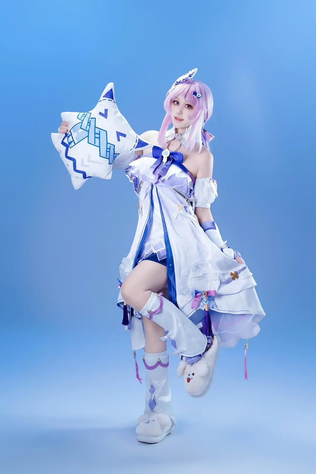 原神, 茜特菈莉cos, 二次元cosplay, 蓝白穿搭, cos摄影分享 - 第1张