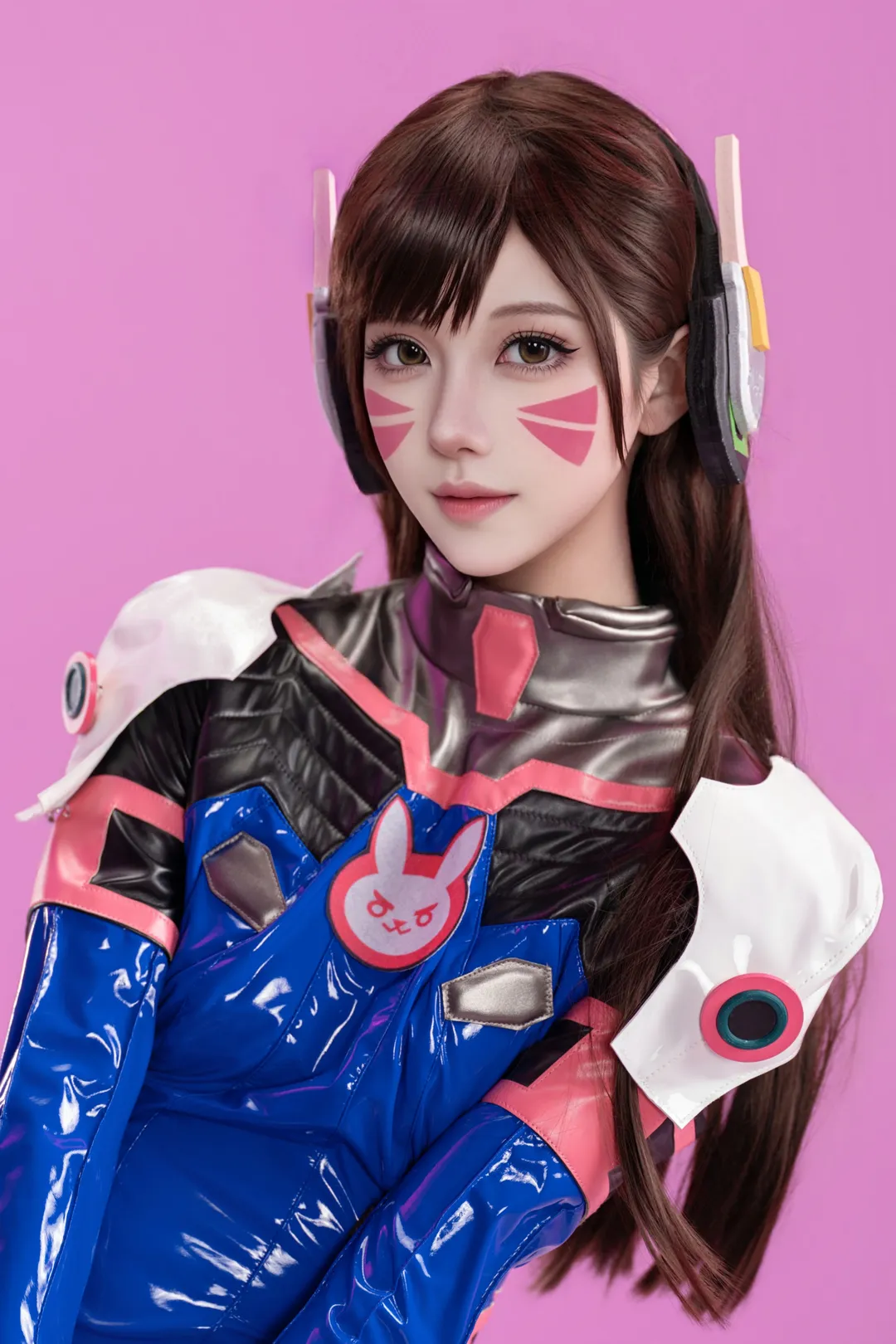 守望先锋, cosplay日常, D.Va cos, 棚拍返图, 机甲少女 - 第1张