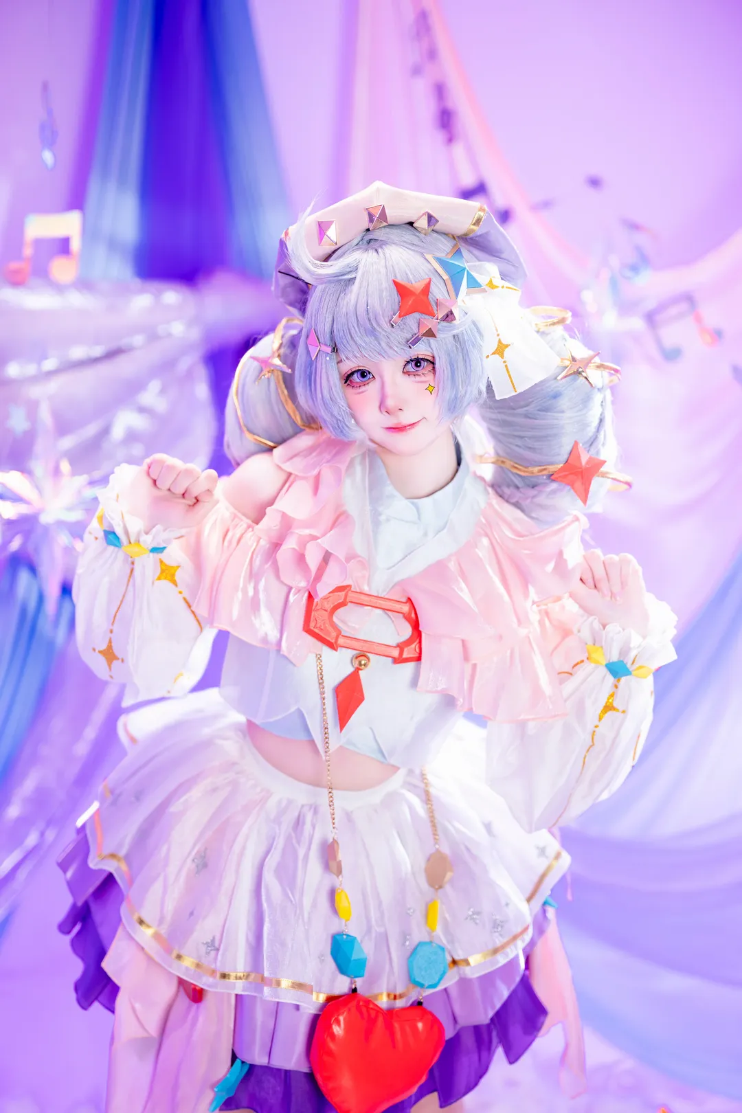 夢幻的なメイクとスタイリング, 二次元コスプレ, 実景スタジオ撮影, リーグ・オブ・レジェンド, グウェンコスプレ - 1枚目