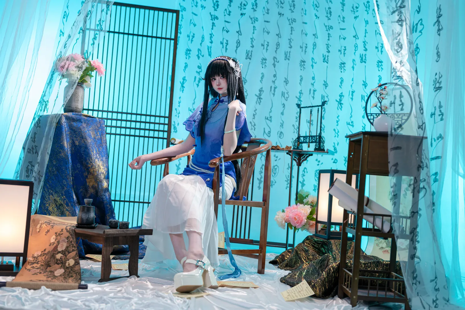 王者荣耀, 古风cosplay, cos摄影, 西施cos, 实景棚拍 - 第2张