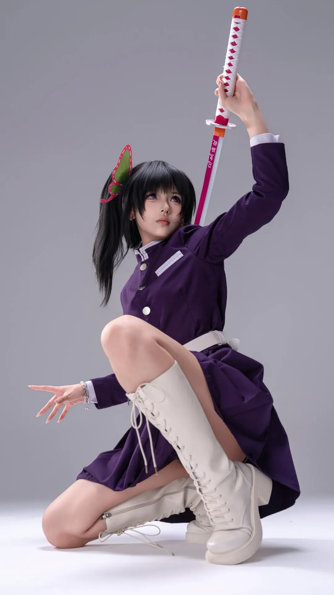 二次元摄影, 香奈乎cos, 鬼灭之刃, 少女cos, 白棚写真