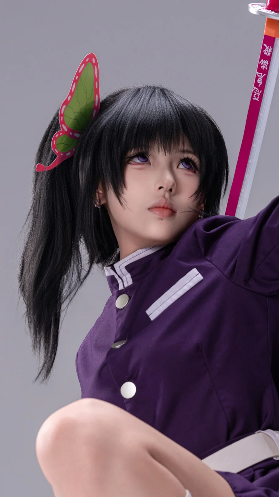 二次元摄影, 香奈乎cos, 鬼灭之刃, 少女cos, 白棚写真 - 第2张