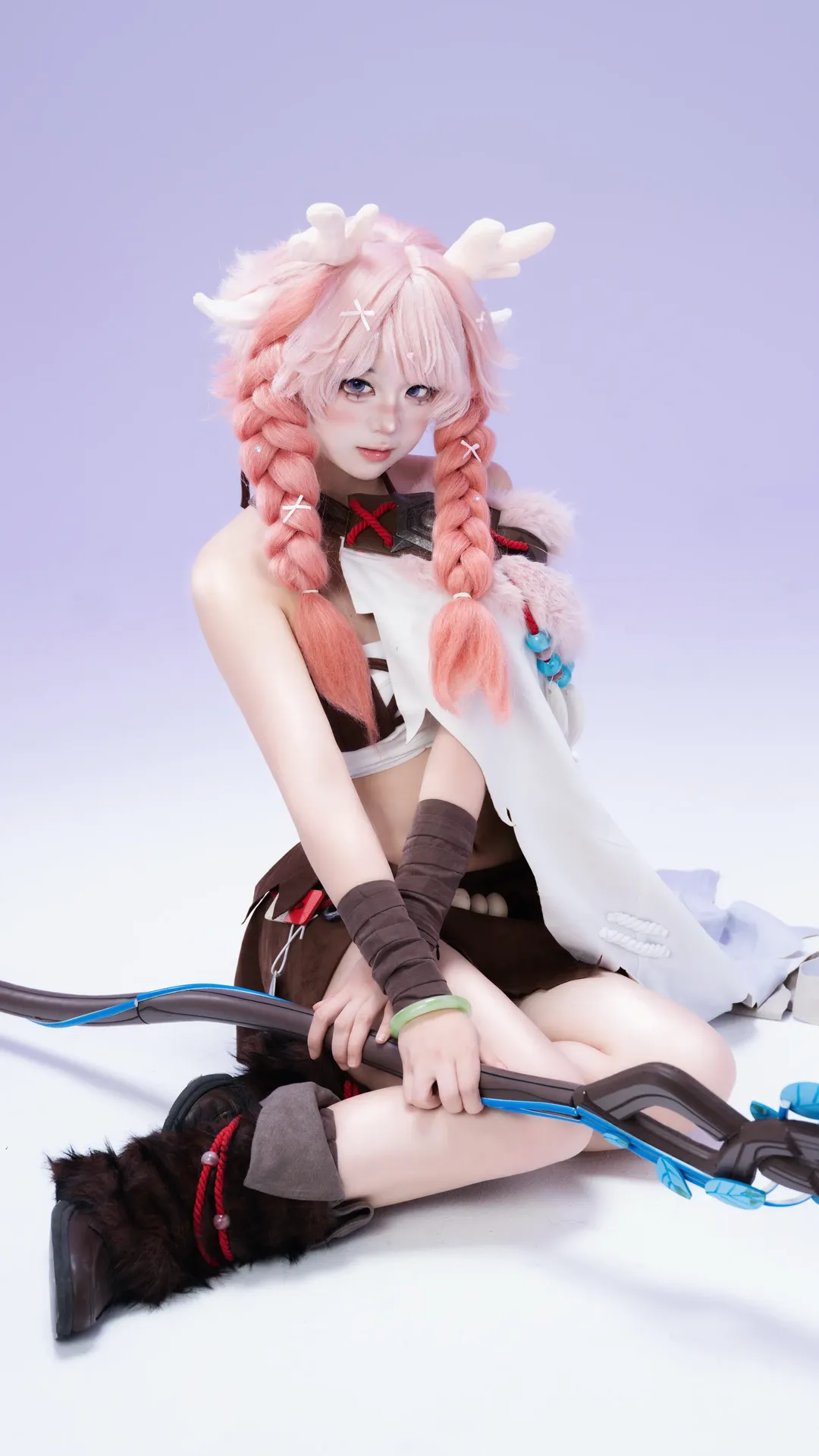 cosplay, 王者荣耀, 瑶妹cos, 棚拍分享, 鹿角装扮 - 第1张