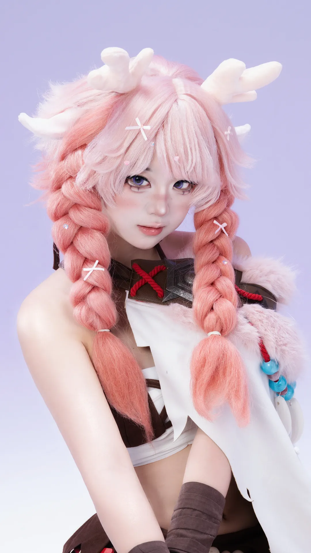 cosplay, Honor of Kings, Yao Mei cosplay, Studio photoshoot share, Deer antler costume
