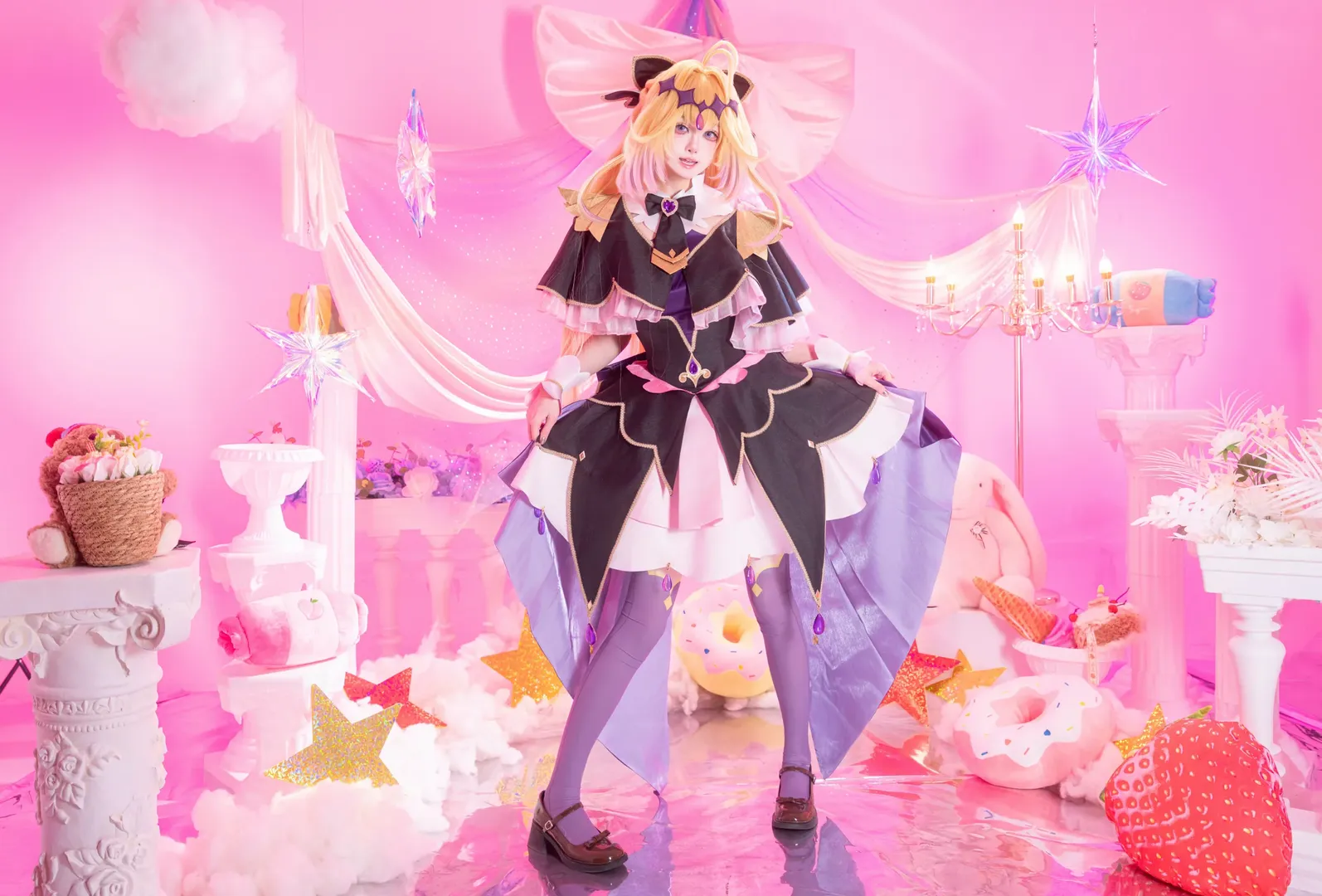 棚拍, 魔法少女, 二次元cosplay, 露露卡cos, 名侦探光之美少女